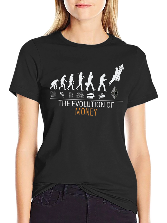 Evolution of Money Graphic Tee - Crypto Humor T-Shirt