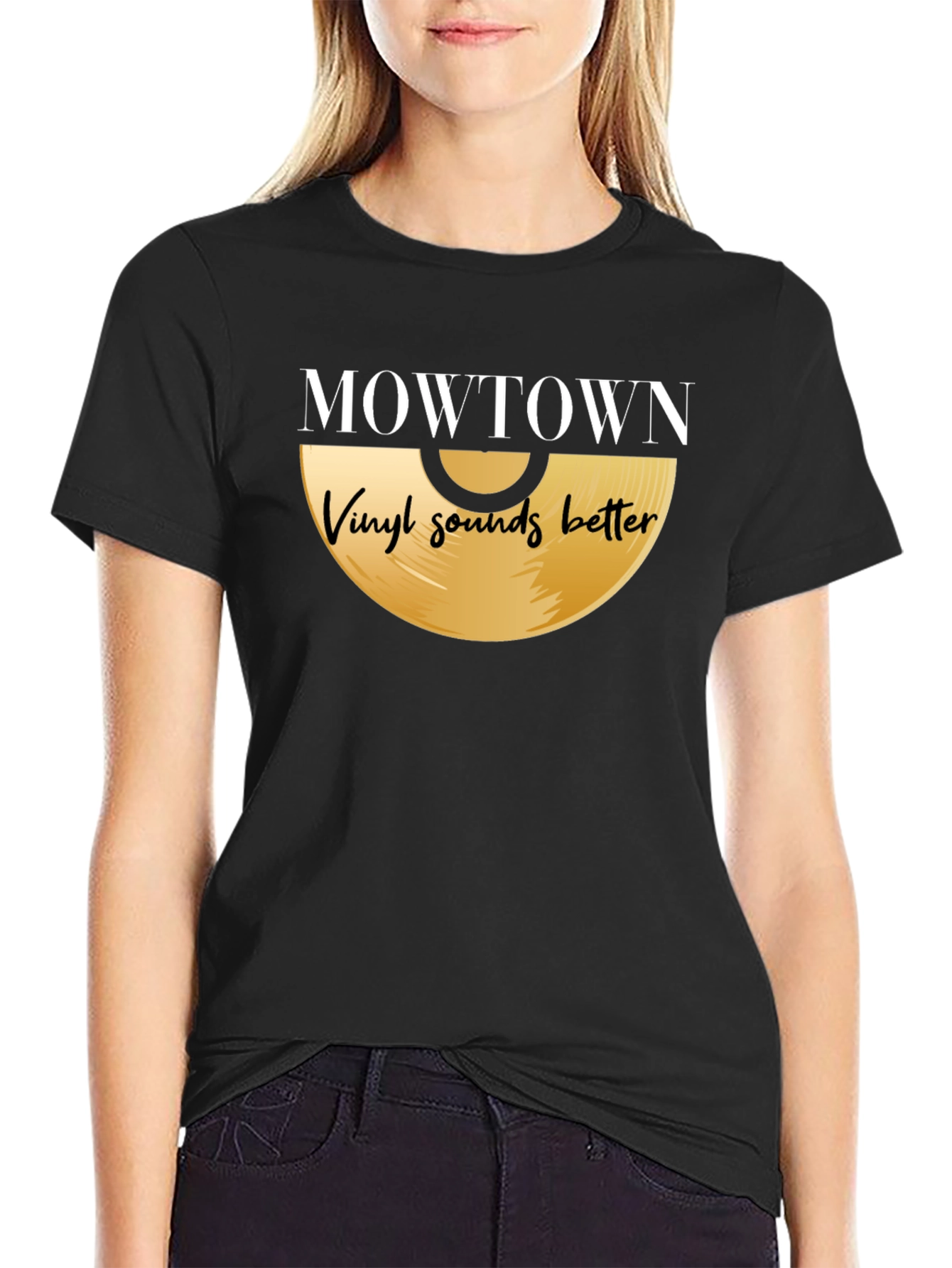 MOWTOWN Vinyl Sounds Better Black T-Shirt