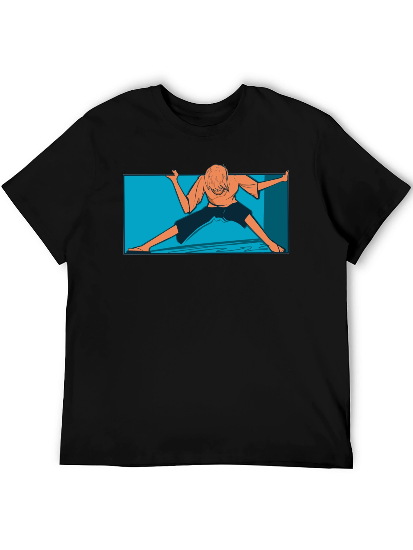 Unique Anime Graphic Black T-Shirt