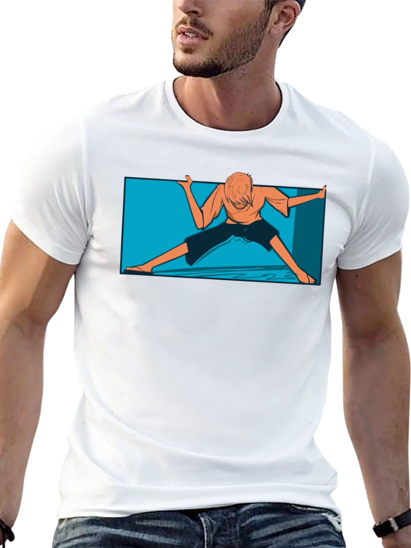 Unique Anime Graphic Black T-Shirt
