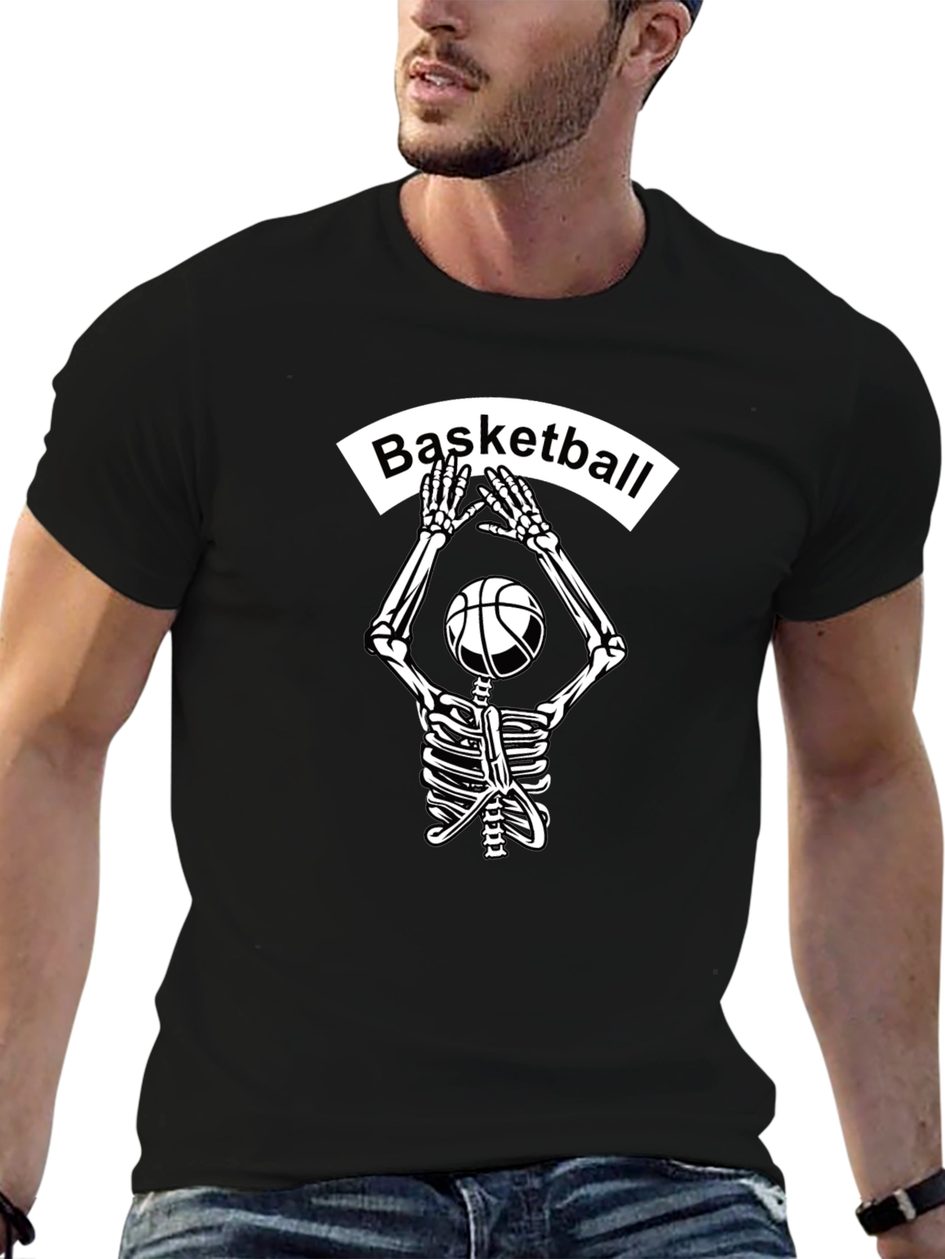 Skeleton Basketball T-Shirt