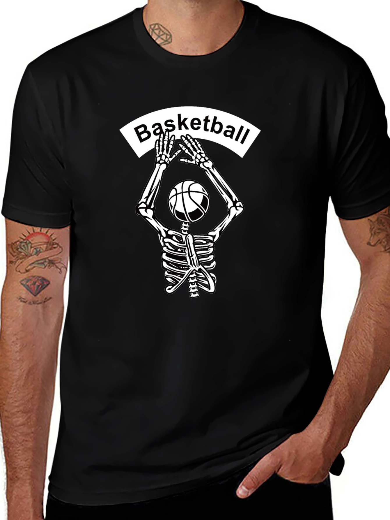Skeleton Basketball T-Shirt