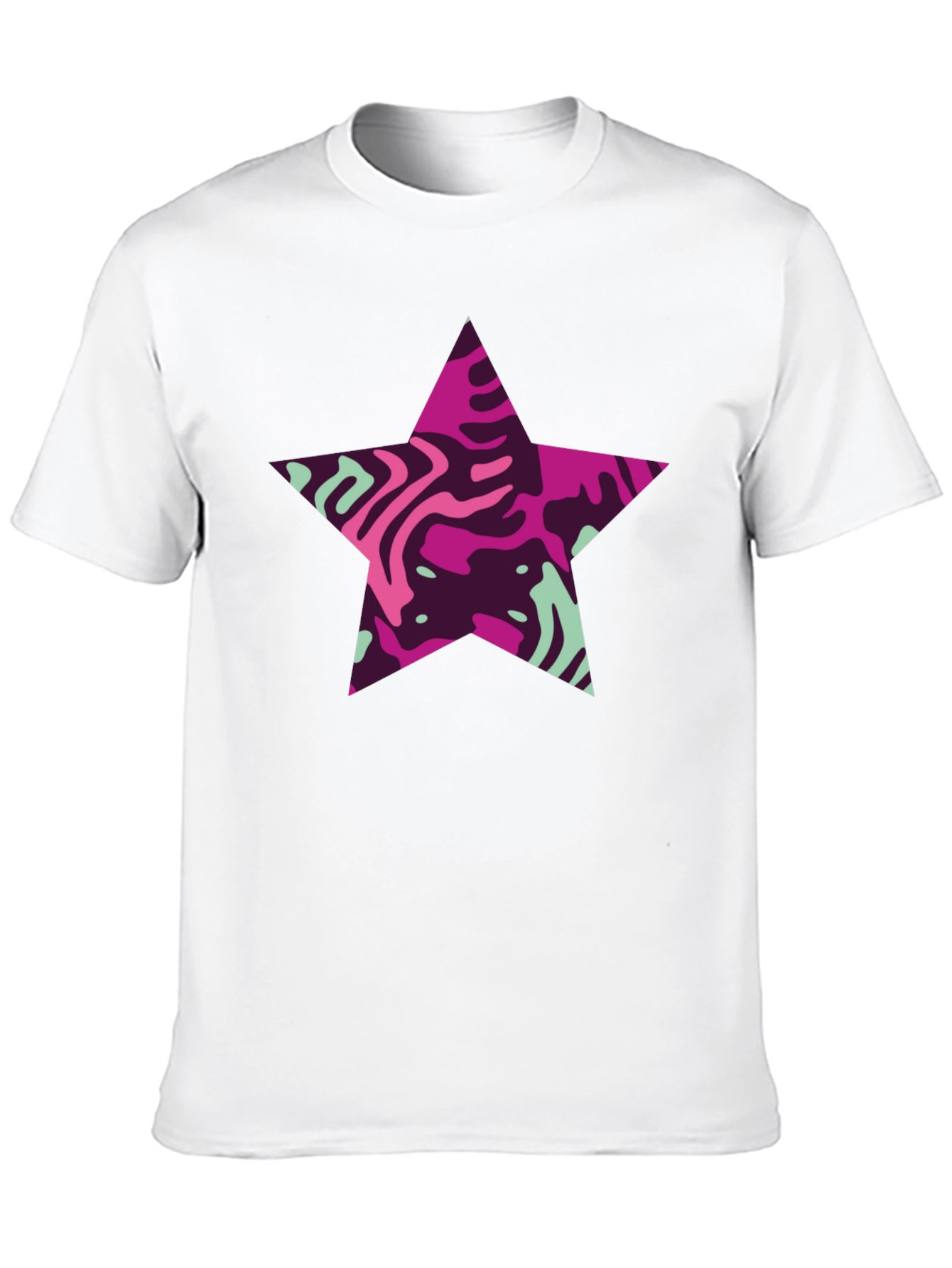 Stylish Star Graphic T-Shirt - Mens Black Tee