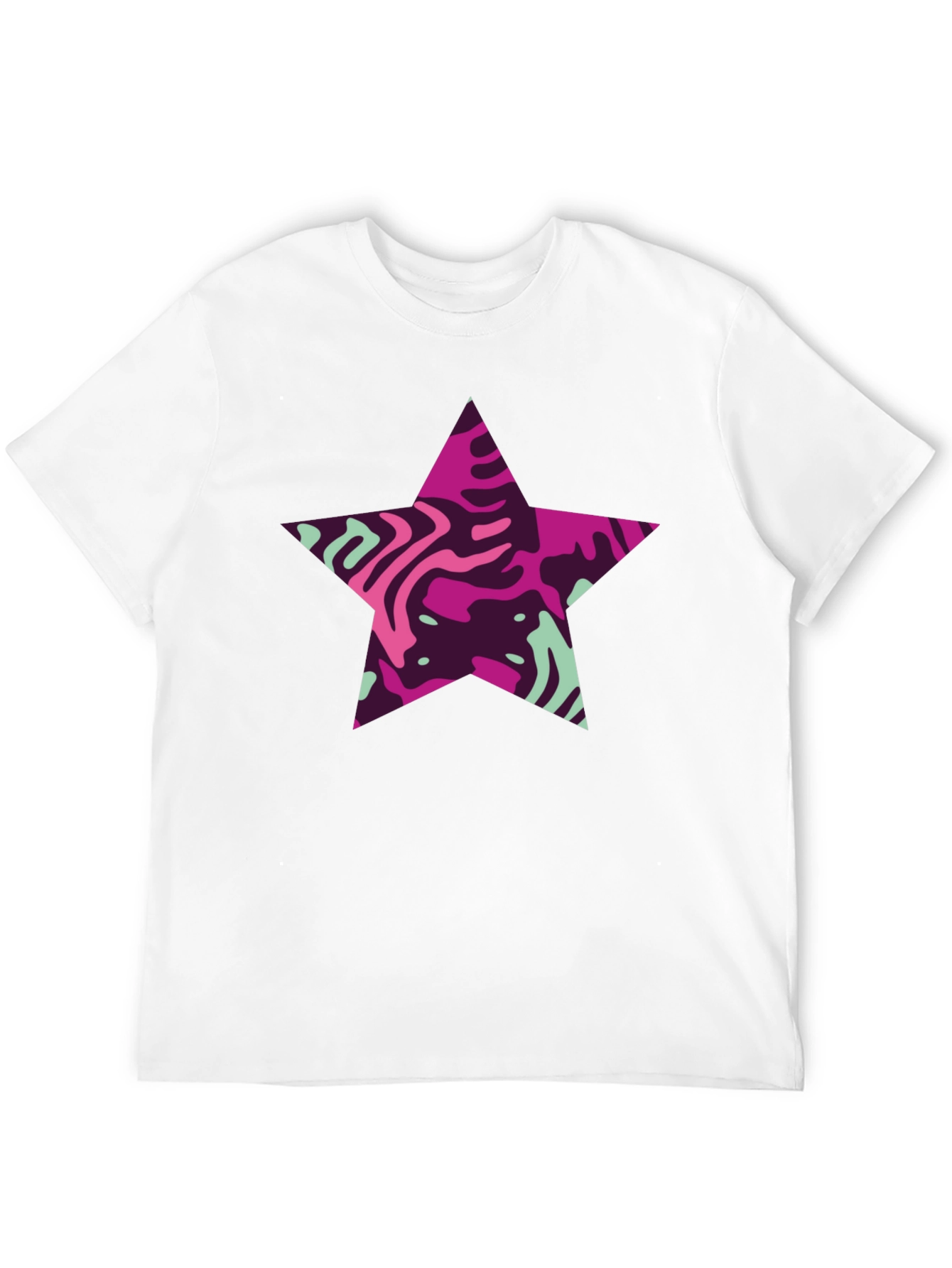 Stylish Star Graphic T-Shirt - Mens Black Tee