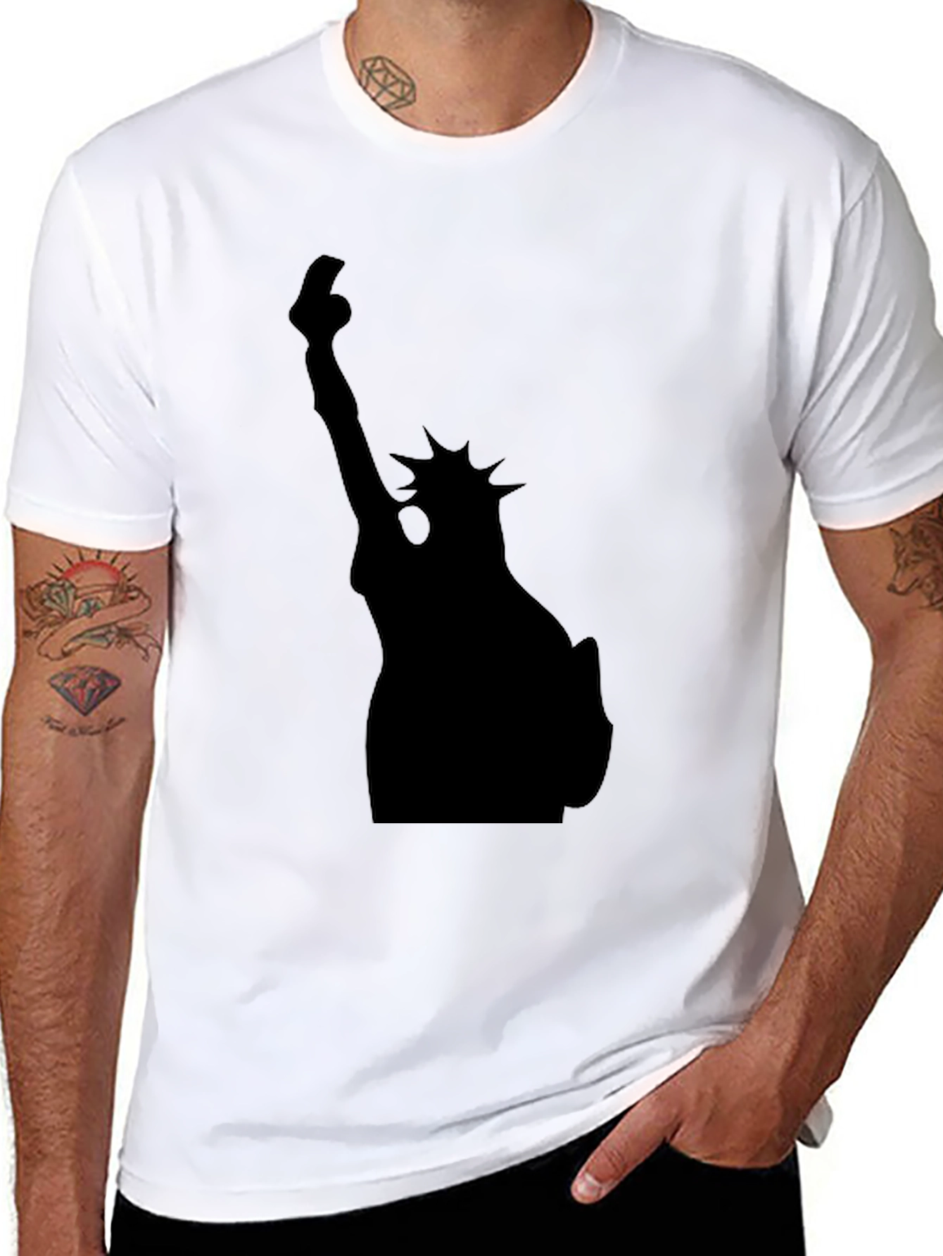 Statue of Liberty Graphic Tee - Black