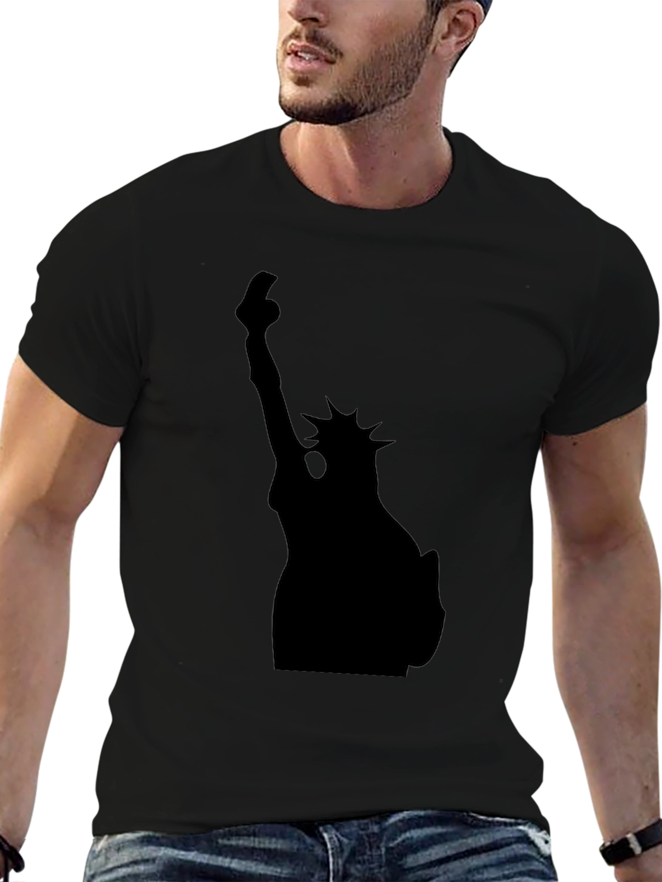 Statue of Liberty Graphic Tee - Black