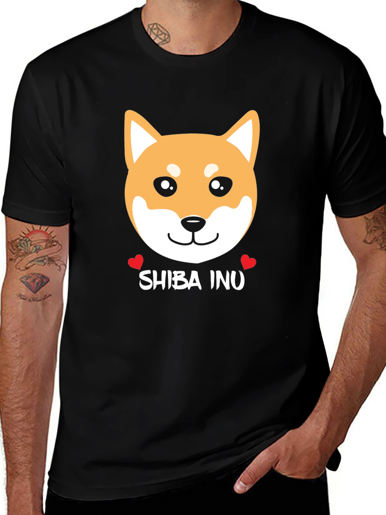 Shiba Inu Dog Graphic Print T-Shirt