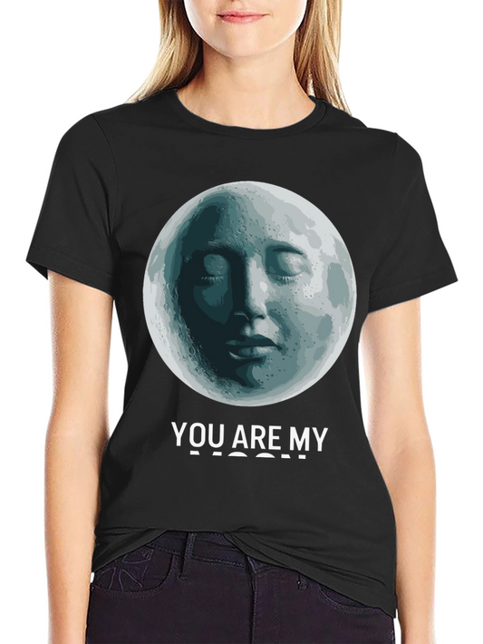 Moon Face Graphic Tee - You Are My Moon T-Shirt
