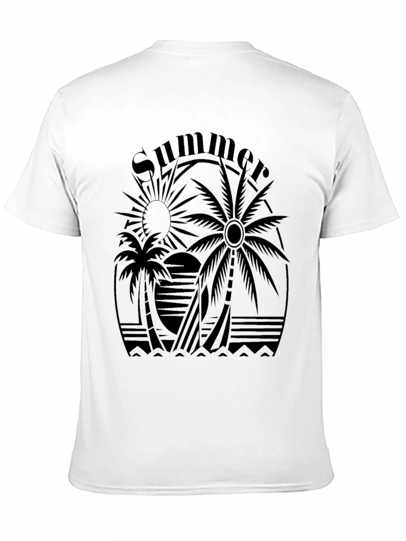 Summer Graphic Black T-Shirt