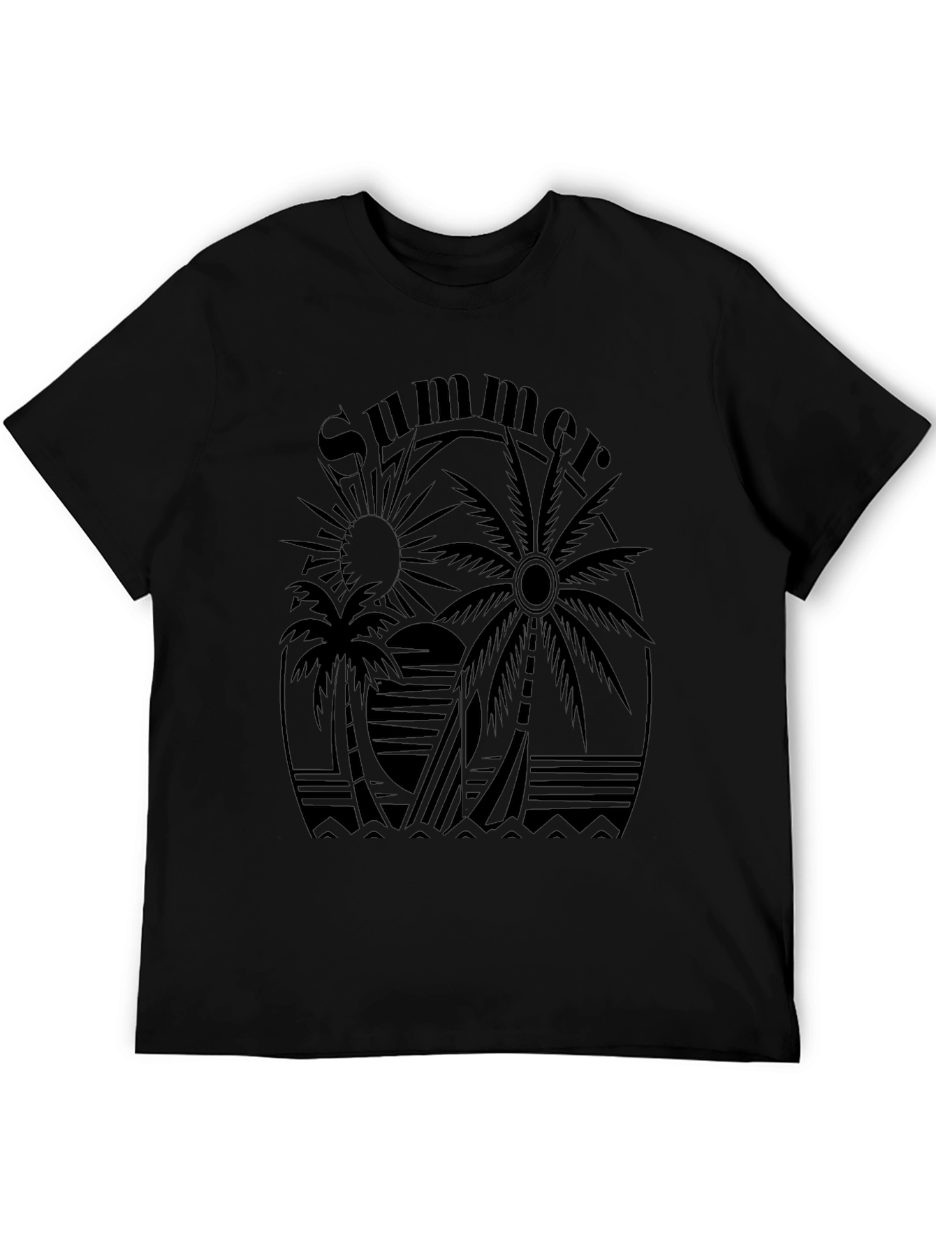 Summer Graphic Black T-Shirt