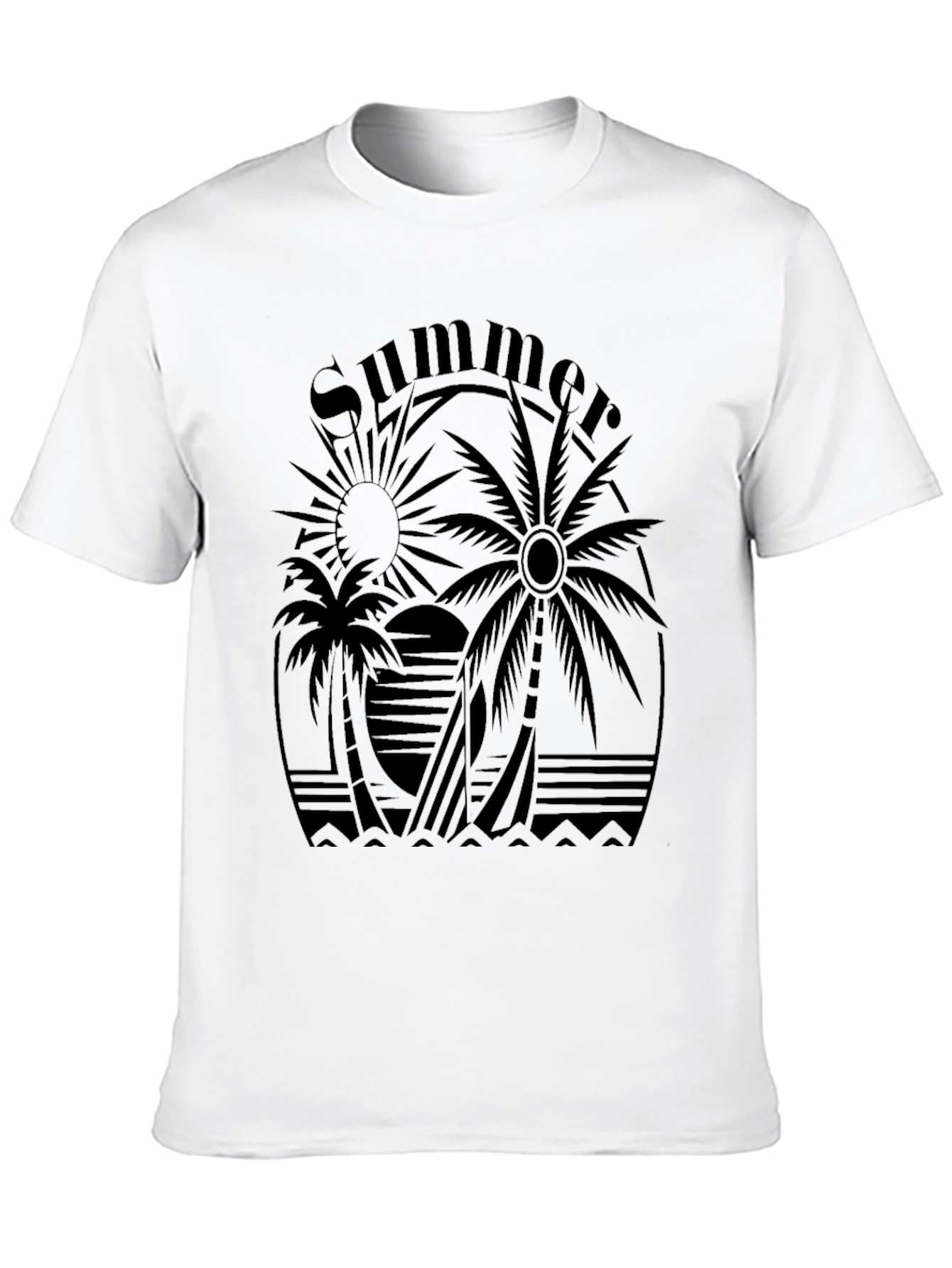 Summer Graphic Black T-Shirt