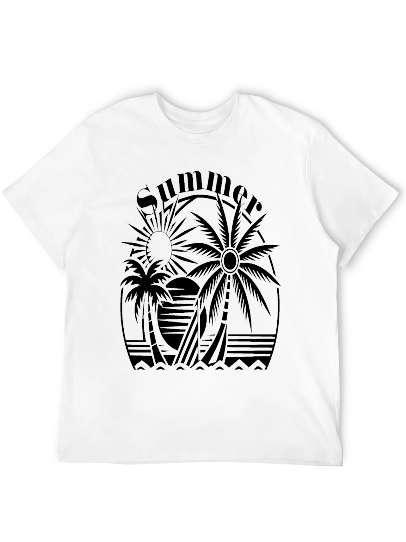 Summer Graphic Black T-Shirt