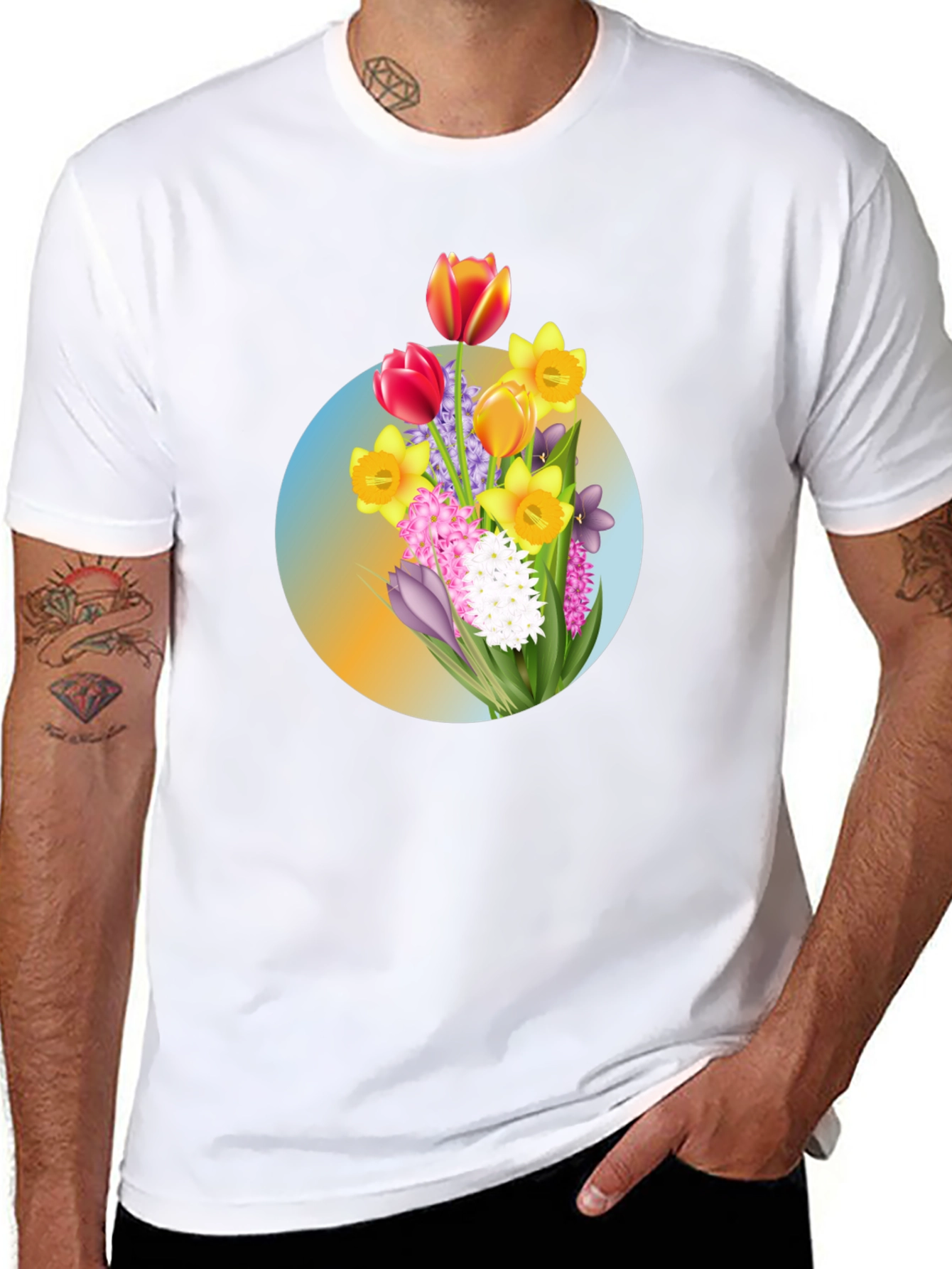 Floral Bouquet Graphic T-Shirt