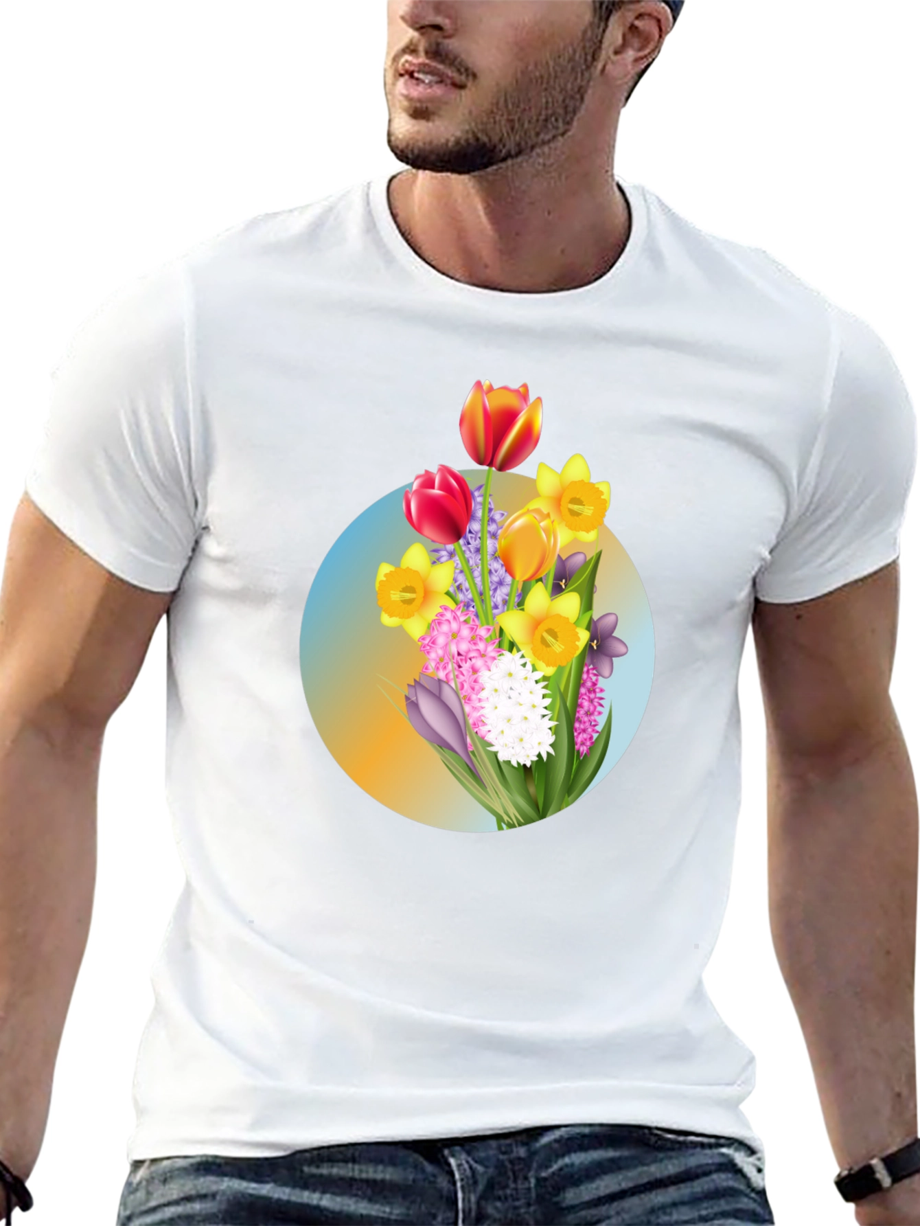 Floral Bouquet Graphic T-Shirt