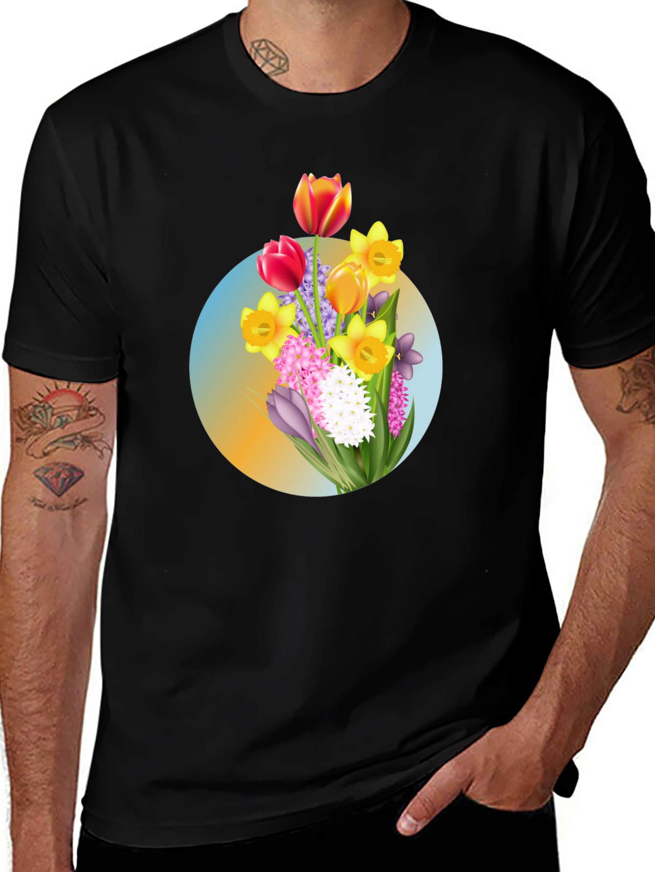 Floral Bouquet Graphic T-Shirt