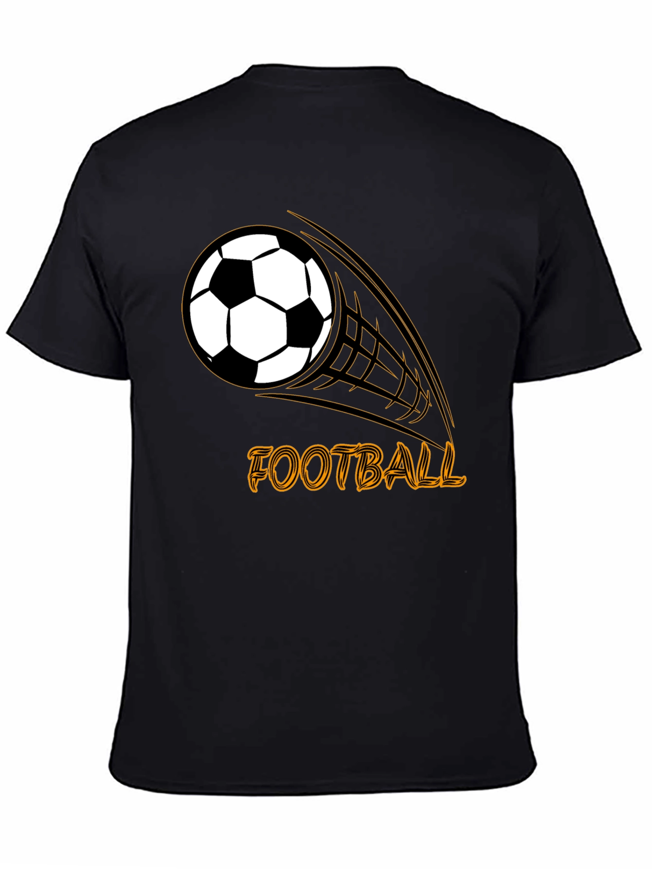 Black Football Graphic T-Shirt