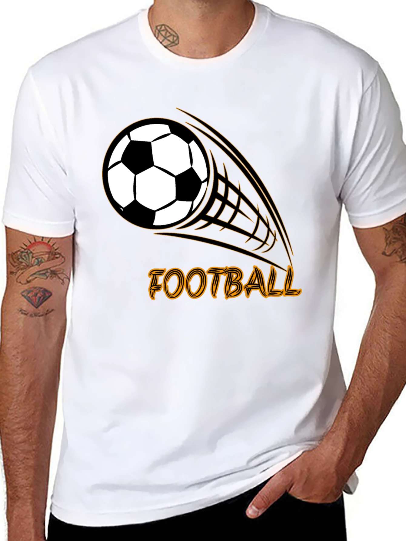 Black Football Graphic T-Shirt