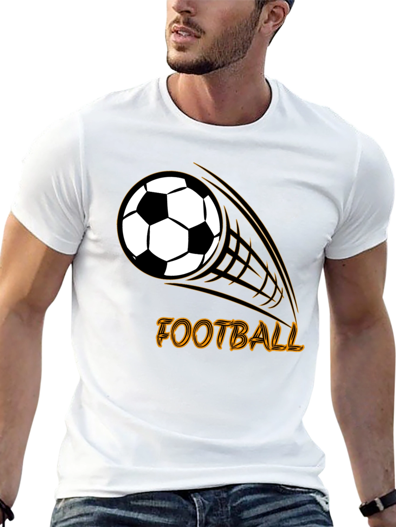 Black Football Graphic T-Shirt