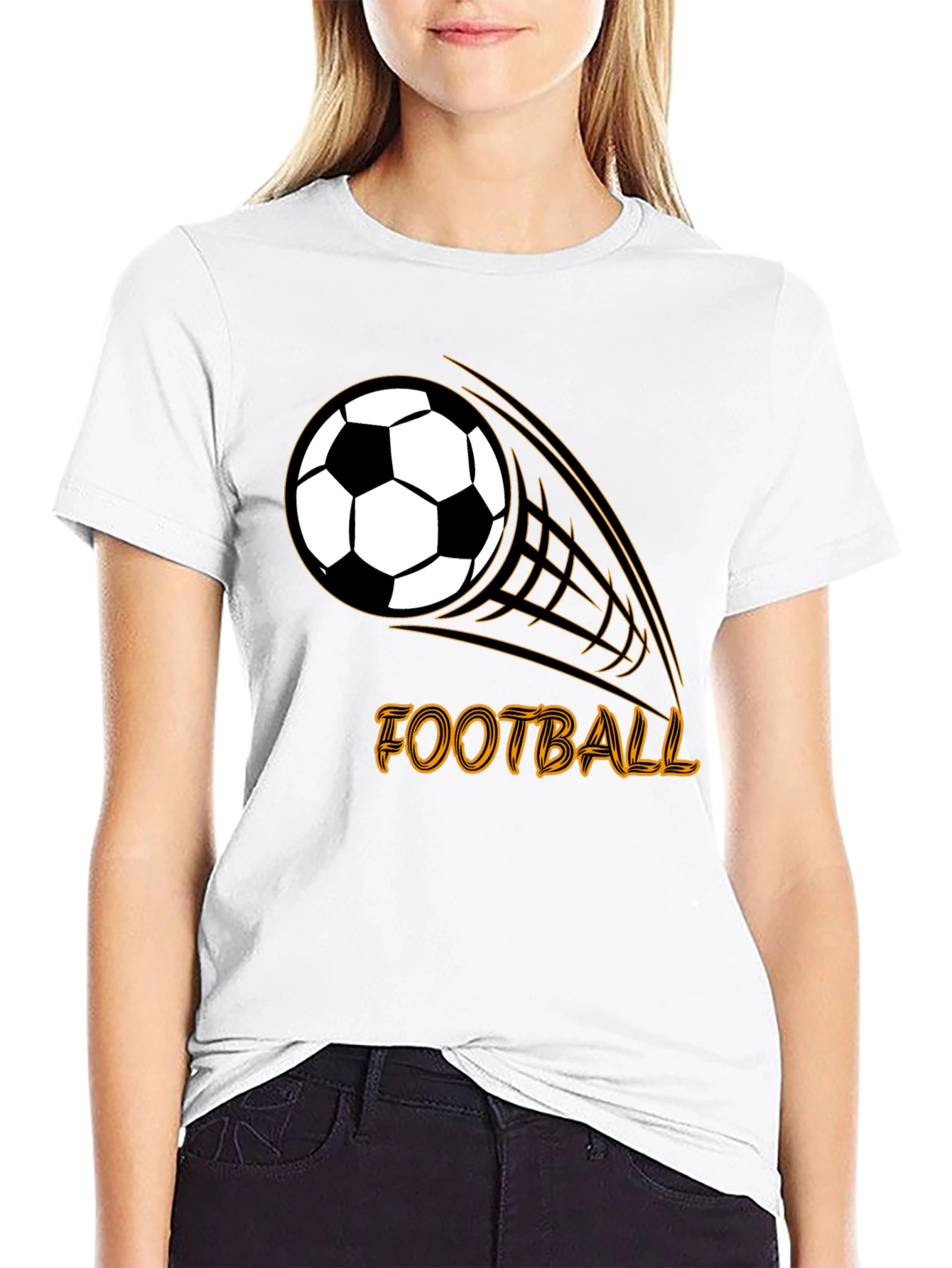 Black Football Graphic T-Shirt