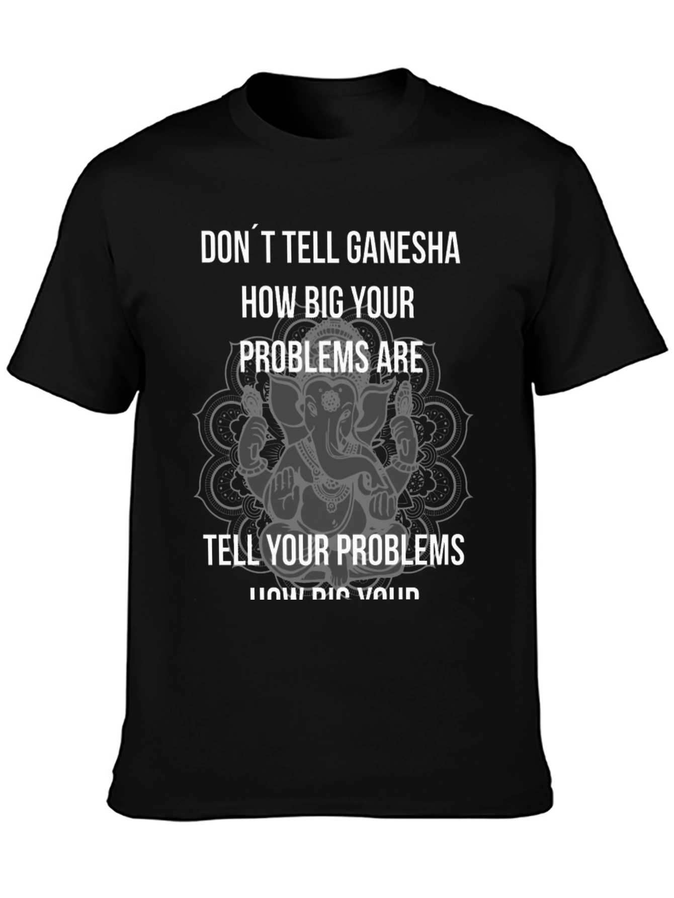 Ganesha Graphic Print Tee - Black