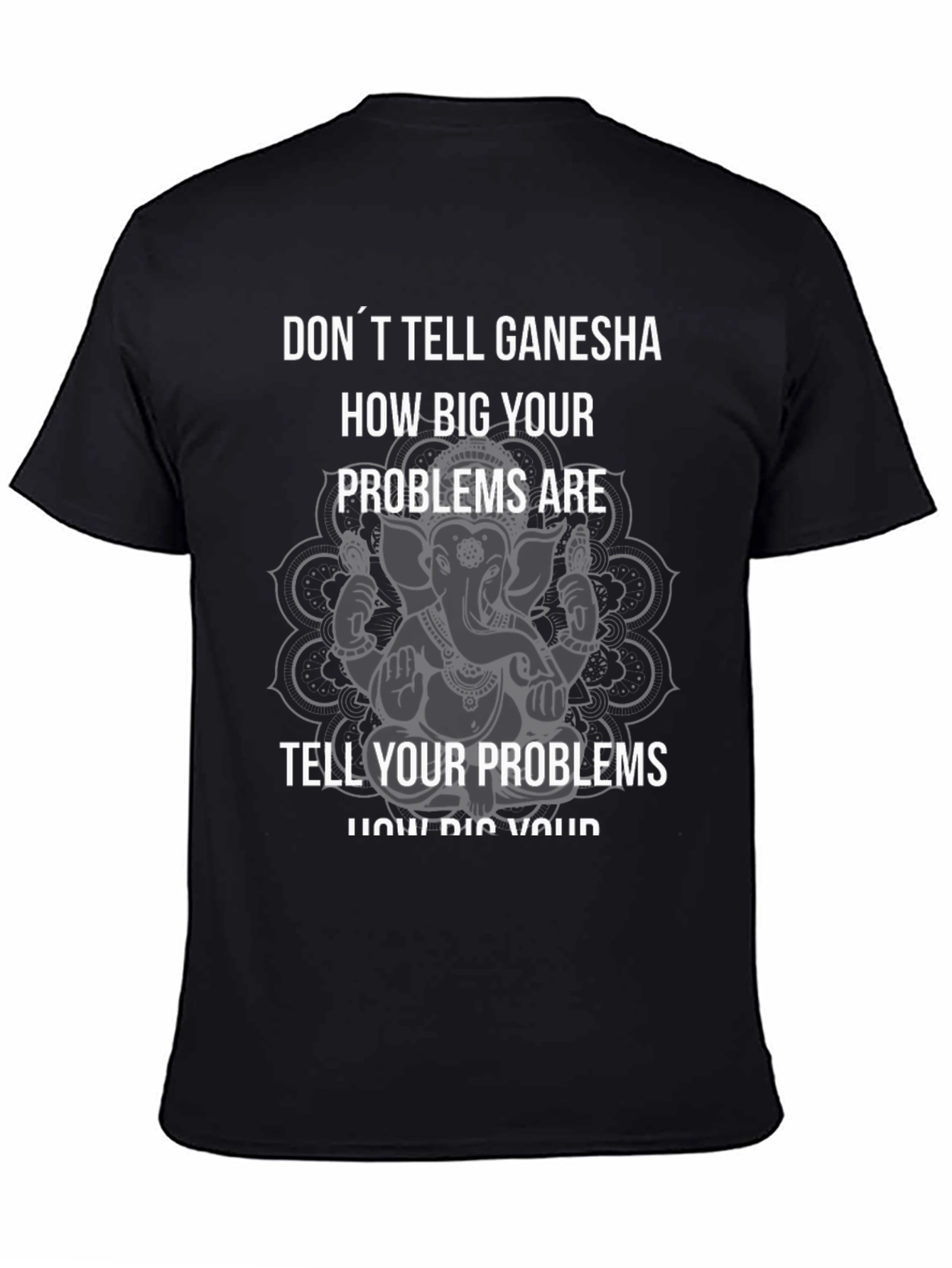 Ganesha Graphic Print Tee - Black