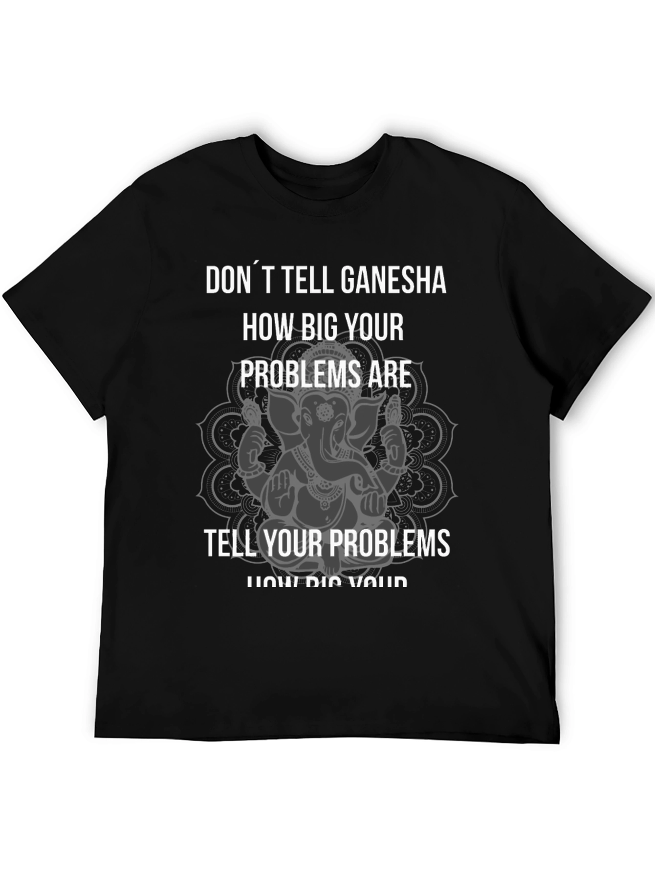 Ganesha Graphic Print Tee - Black