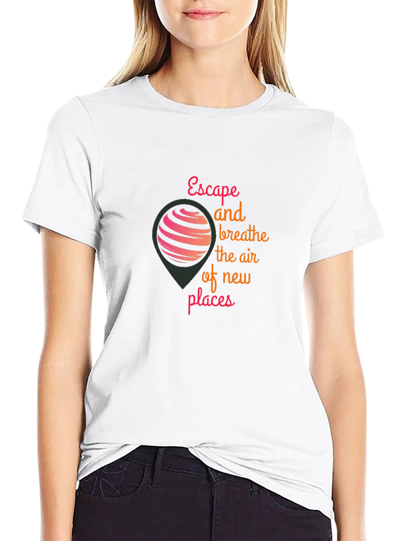 Escape and Breathe Graphic Tee - Black