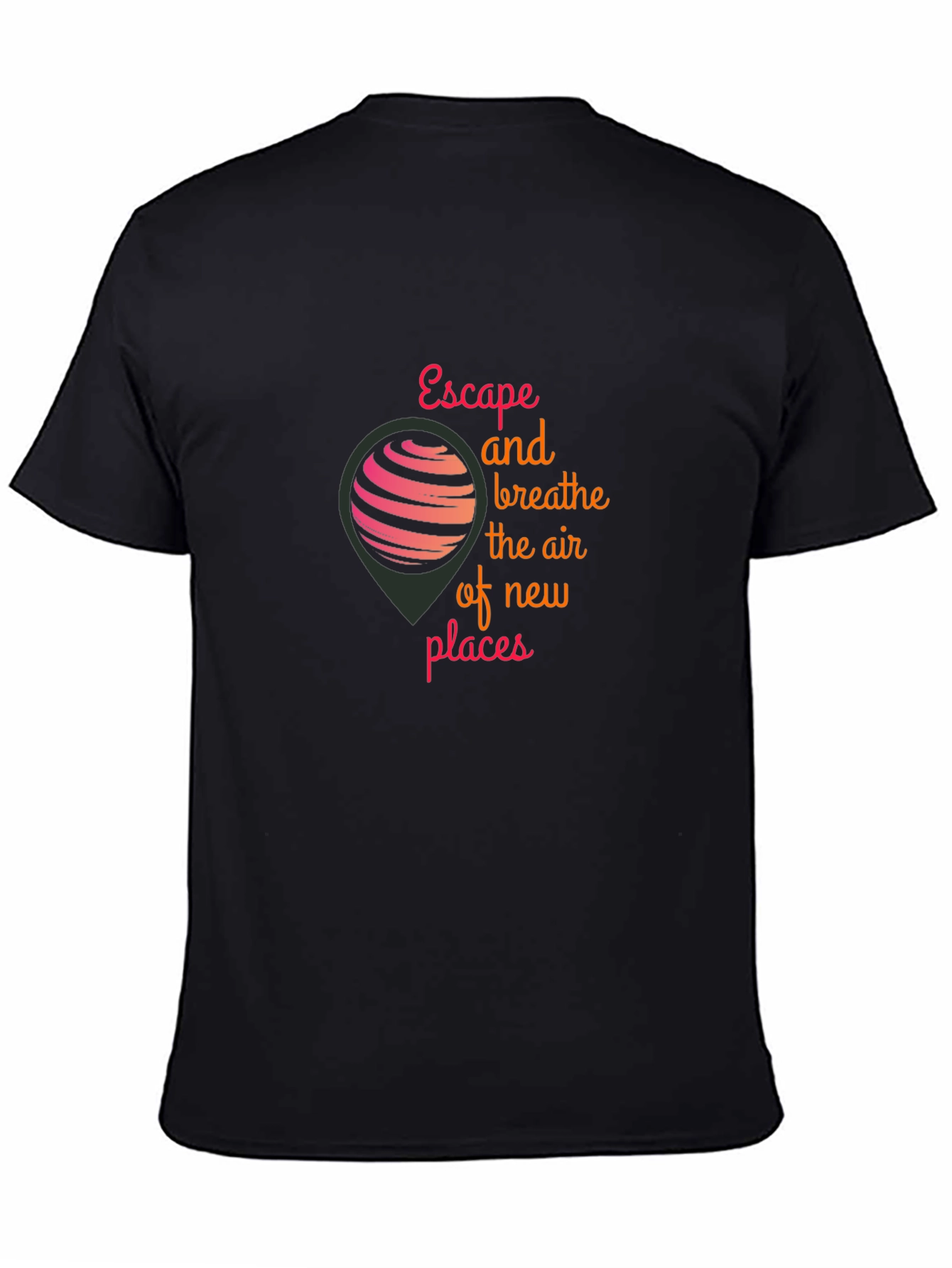 Escape and Breathe Graphic Tee - Black