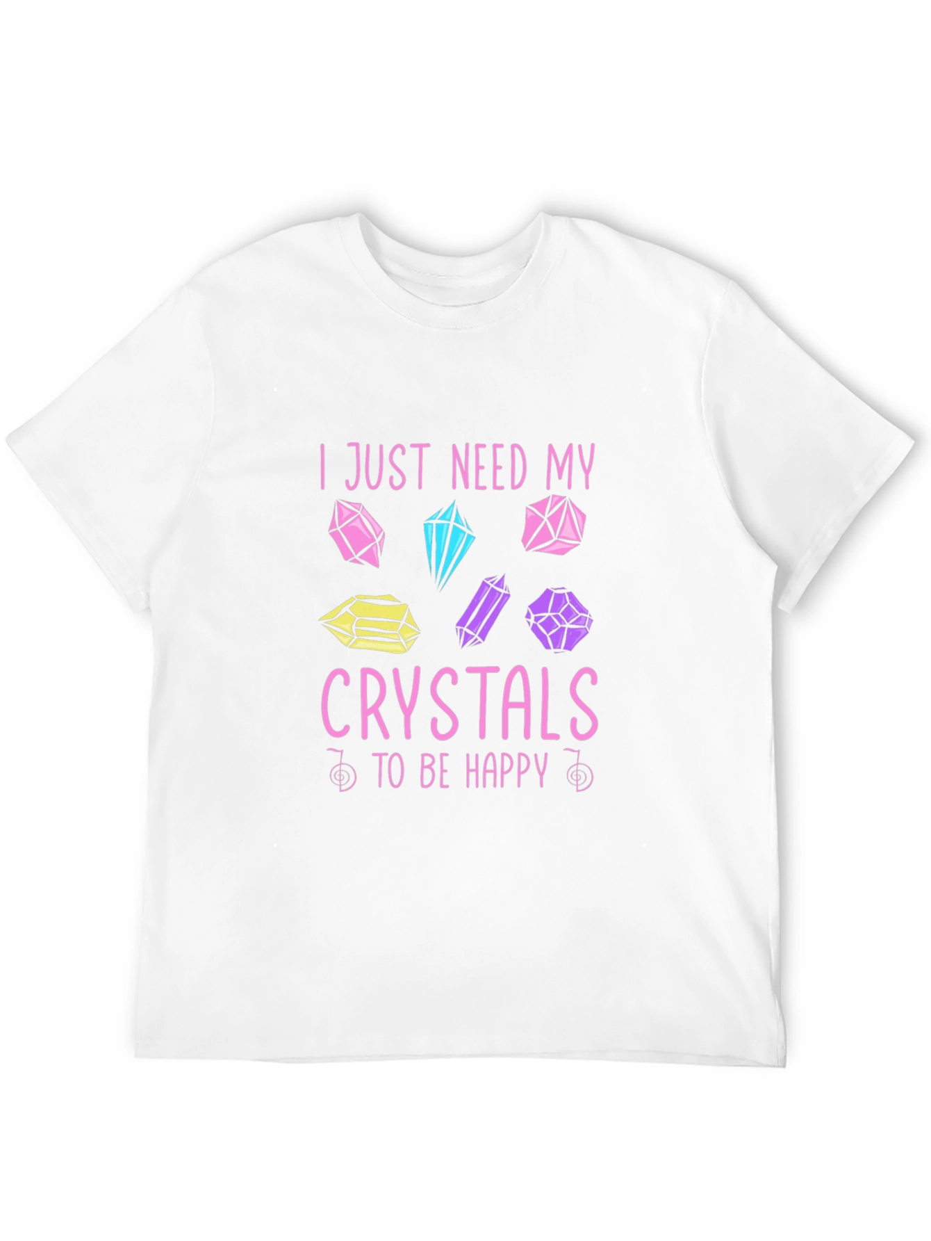 Crystals Make Me Happy Black T-Shirt