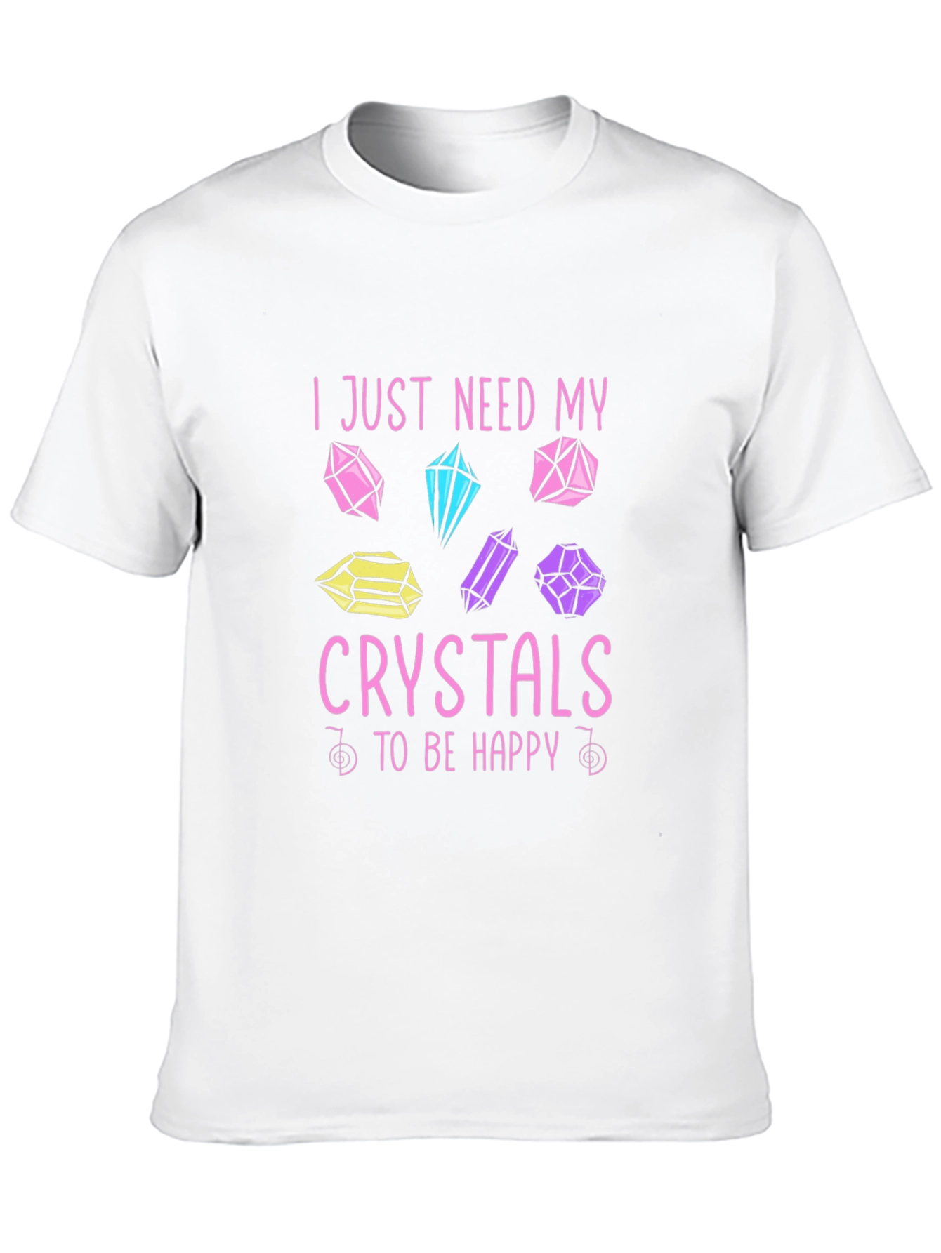 Crystals Make Me Happy Black T-Shirt