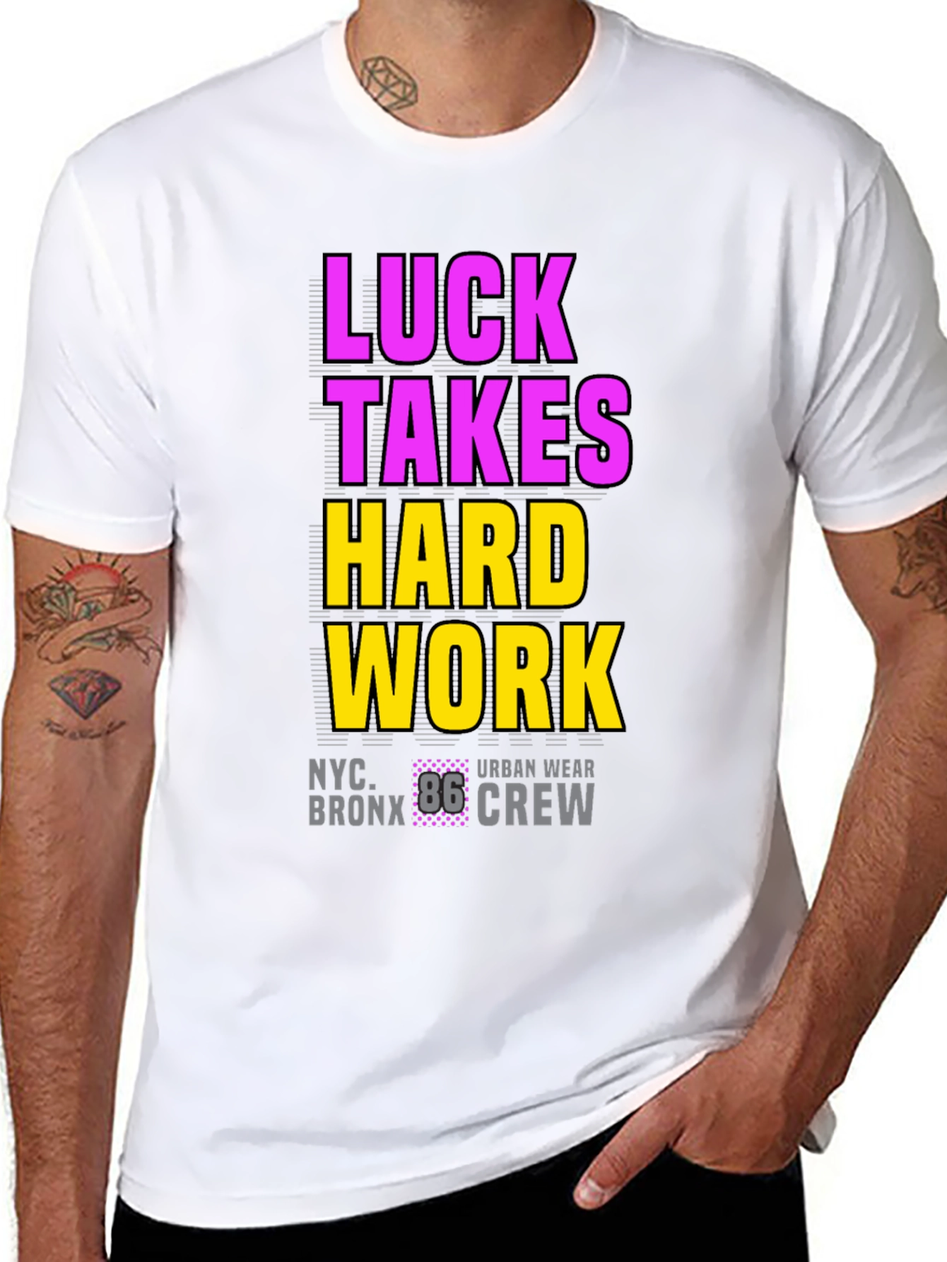 Luck Takes Hard Work Graphic Tee