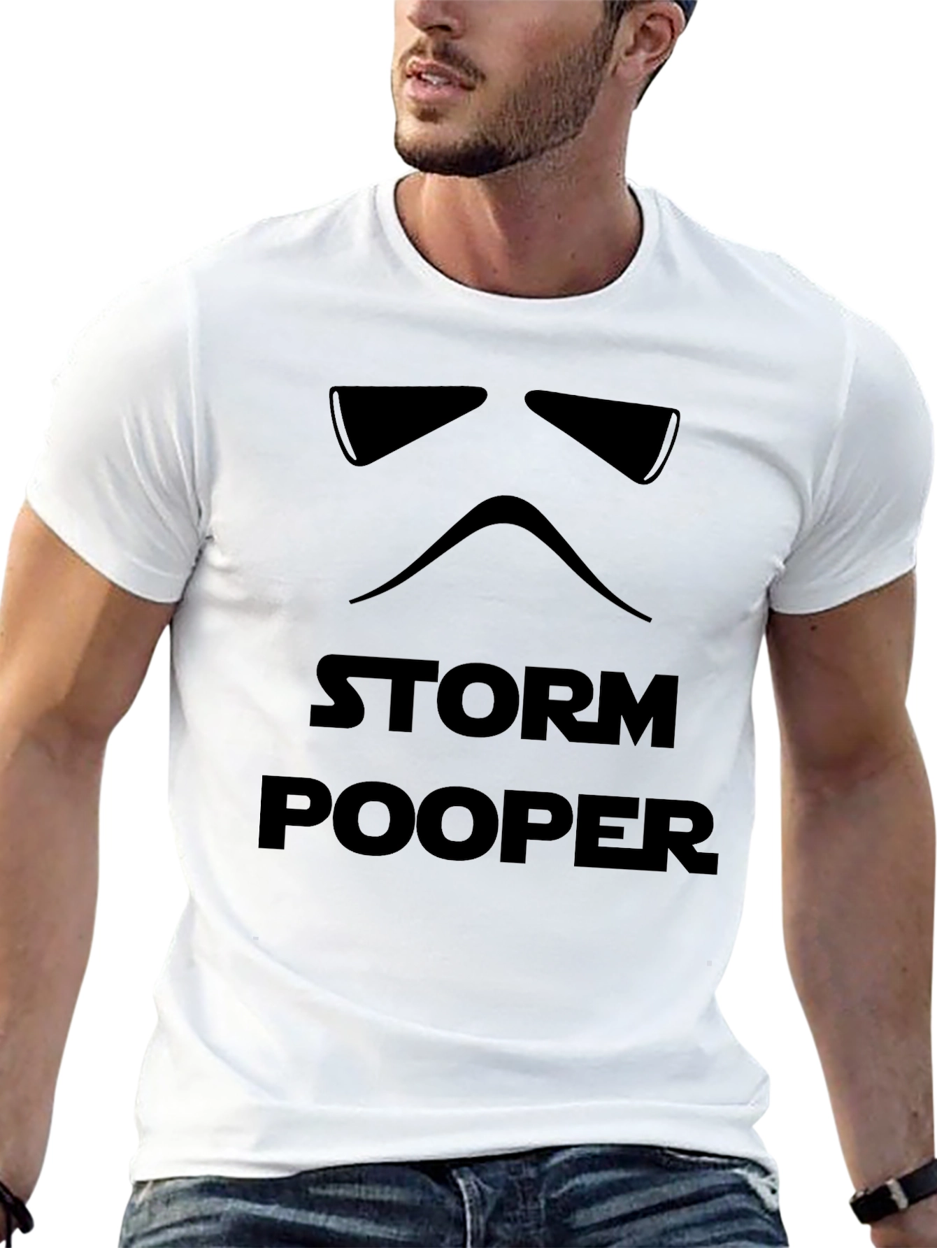 Storm Pooper Funny Star Wars Inspired Black T-Shirt