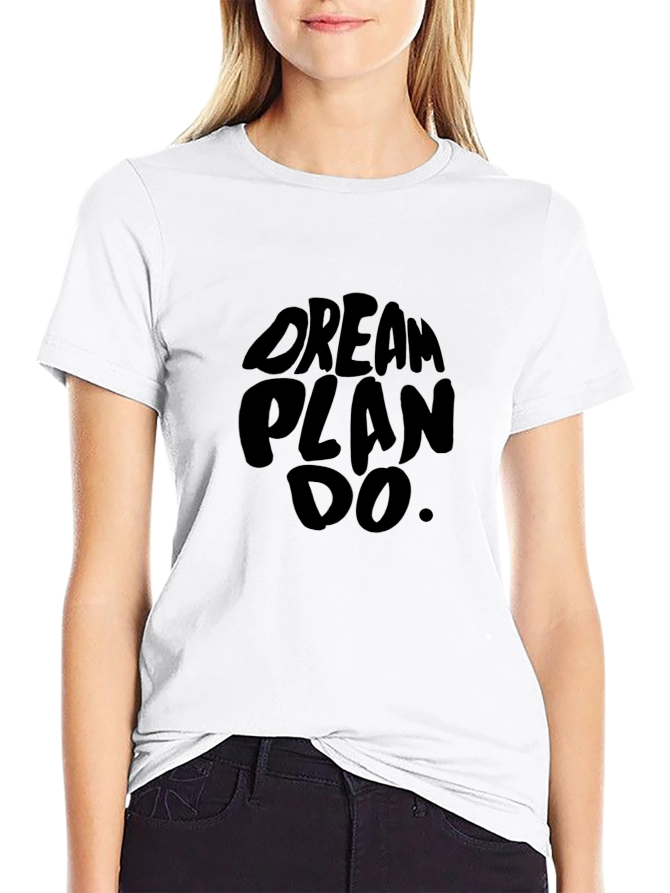 Dream Plan Do Graphic Tee - Motivational Black T-Shirt