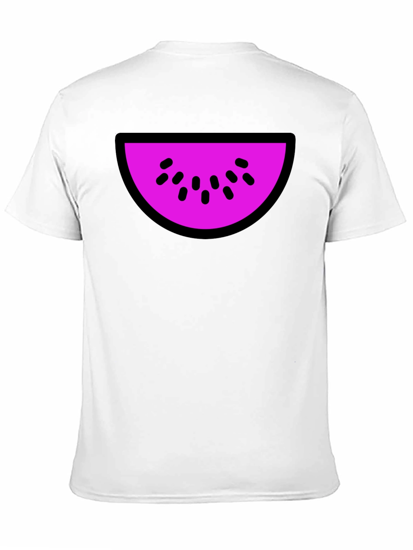 Whimsical Watermelon Slice Graphic Tee - Black