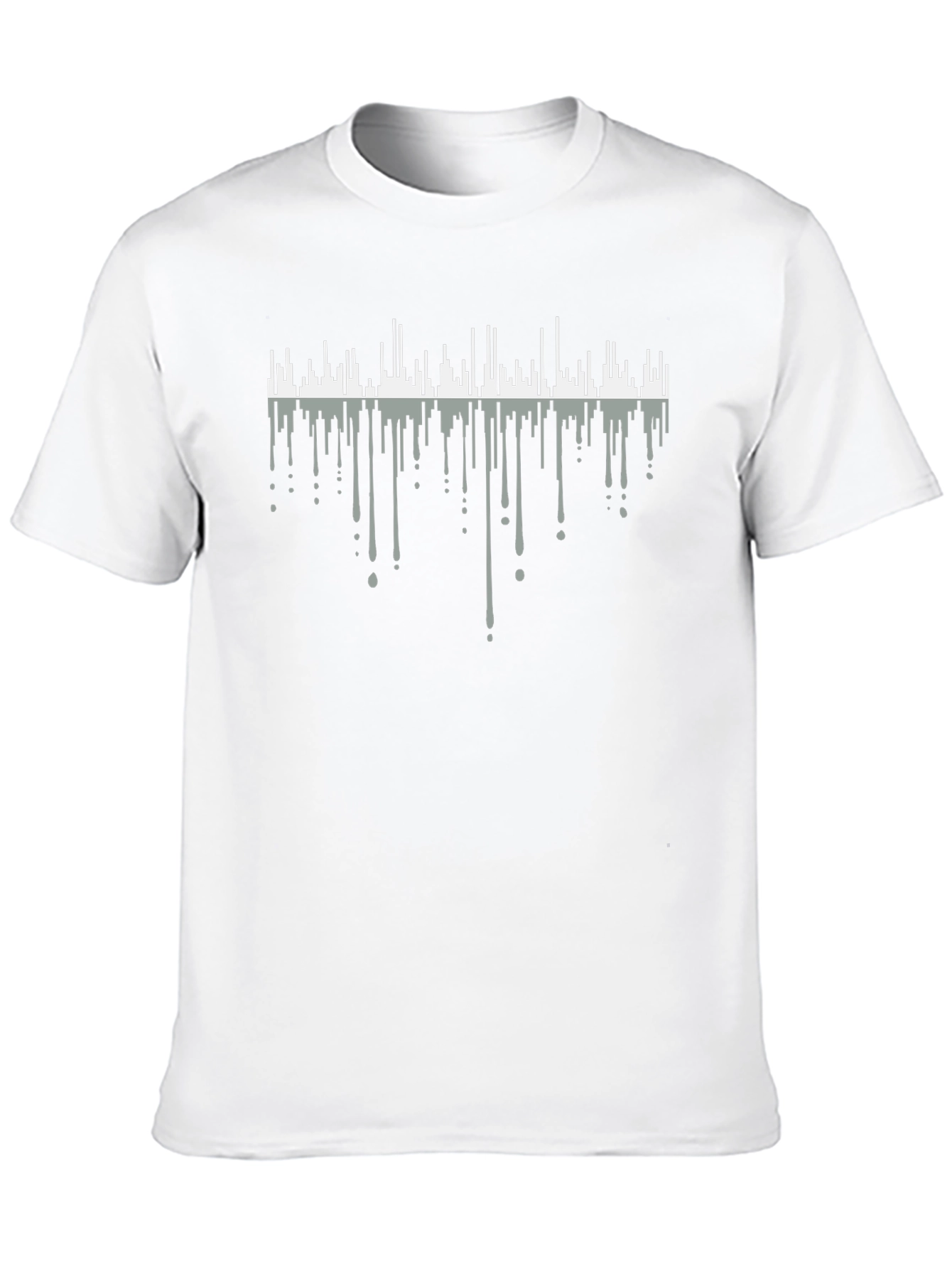 Mens Black Graphic T-Shirt - Soundwave Design