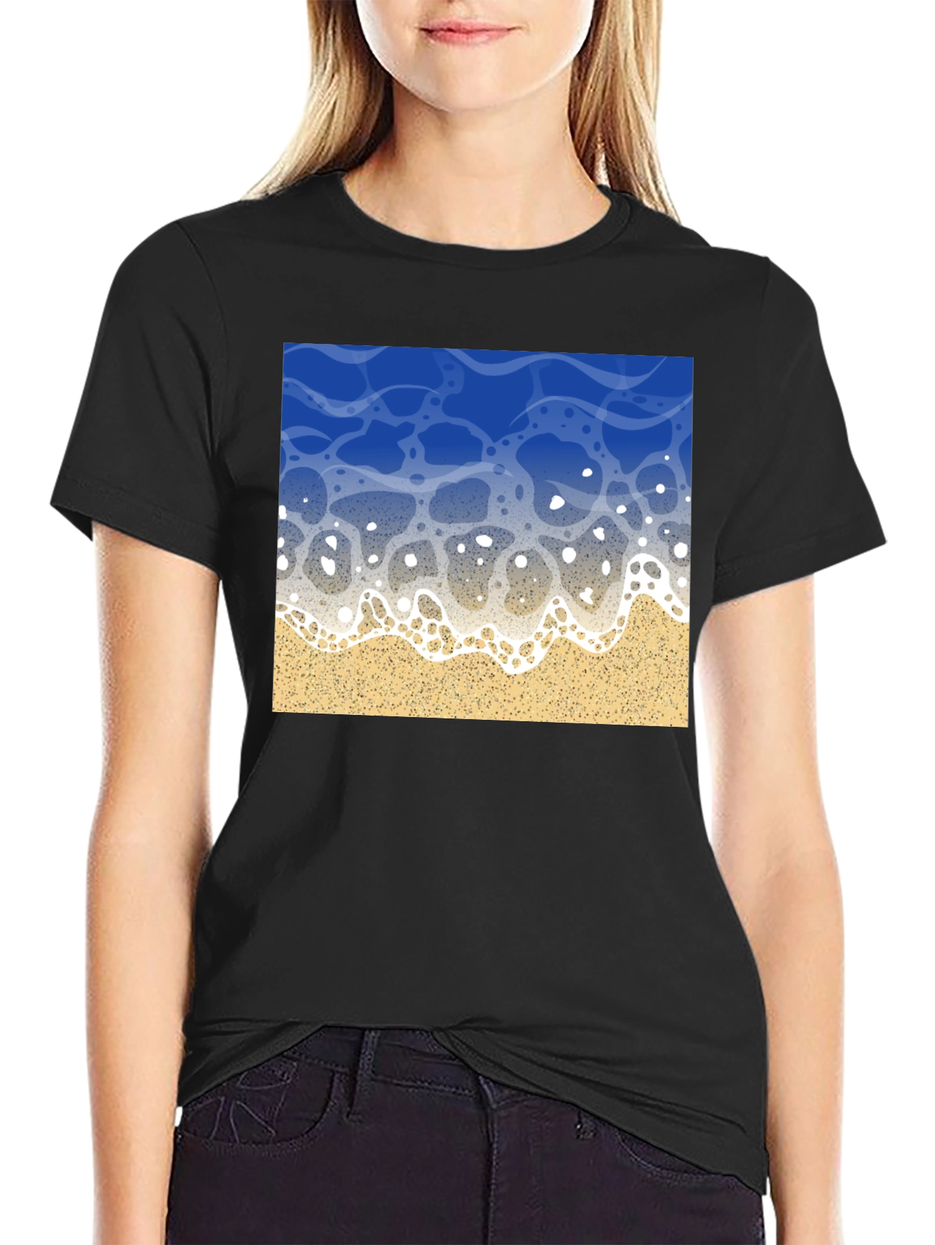 Ocean Wave Graphic Tee - Beach Vibes