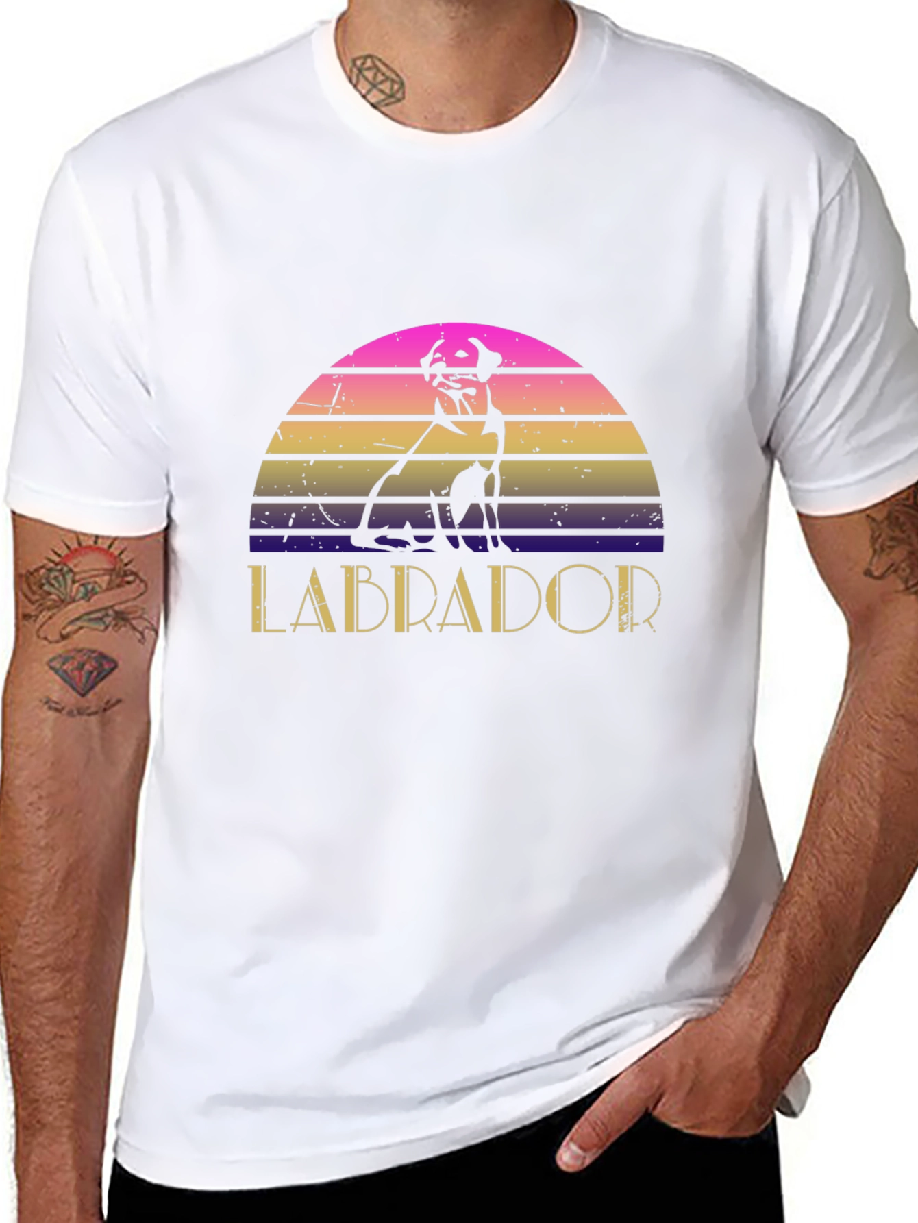 Retro Labrador Dog T-Shirt