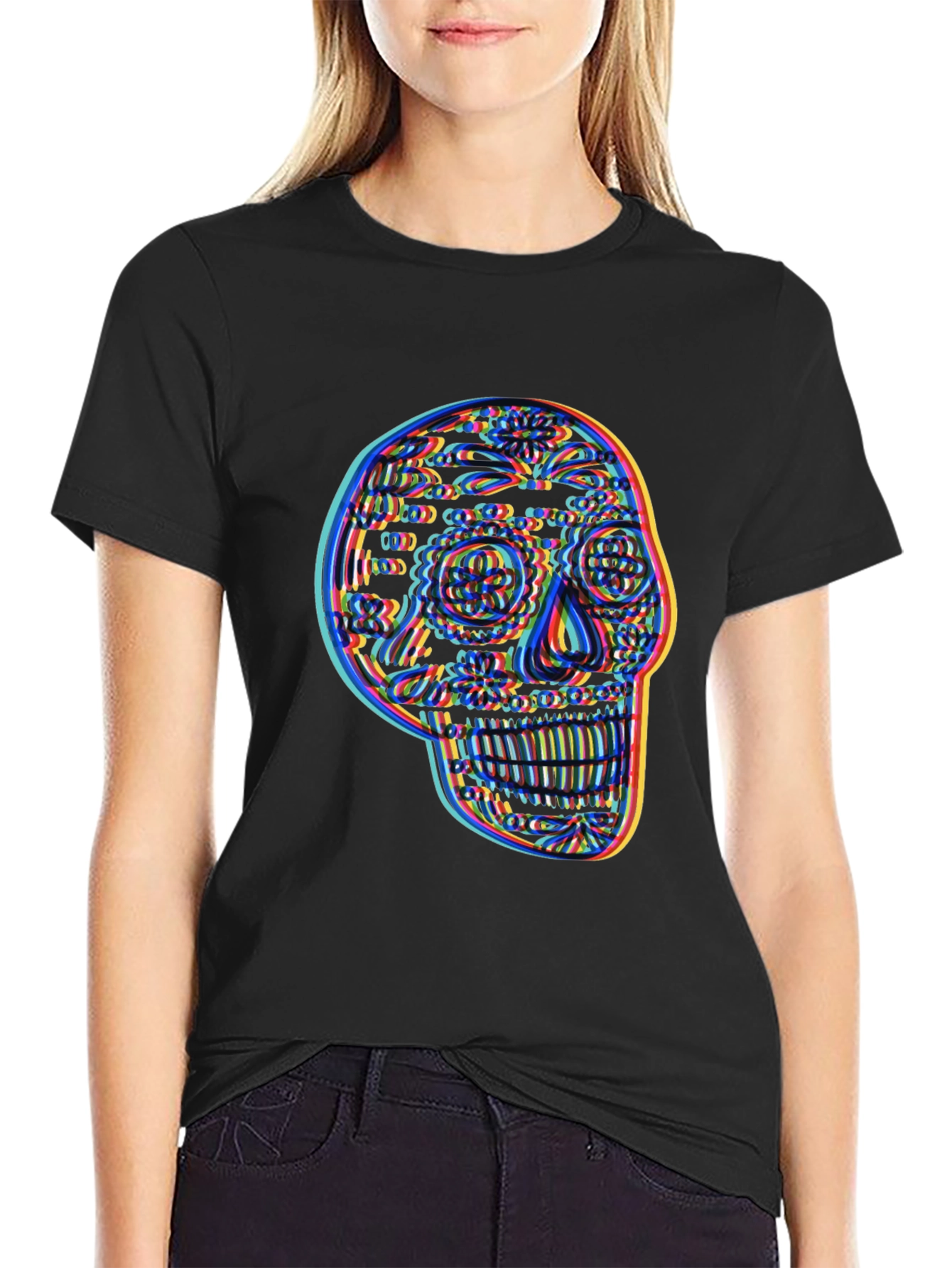 Skull Graphic Mens Black T-Shirt
