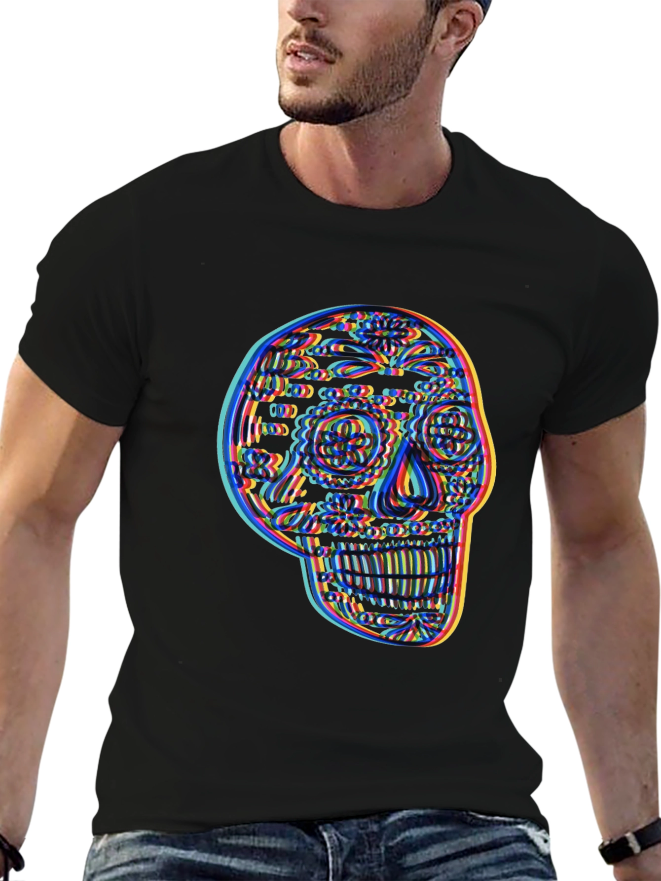 Skull Graphic Mens Black T-Shirt