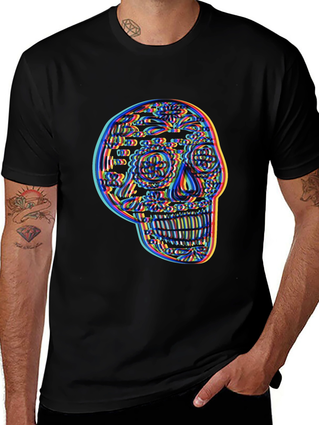 Skull Graphic Mens Black T-Shirt
