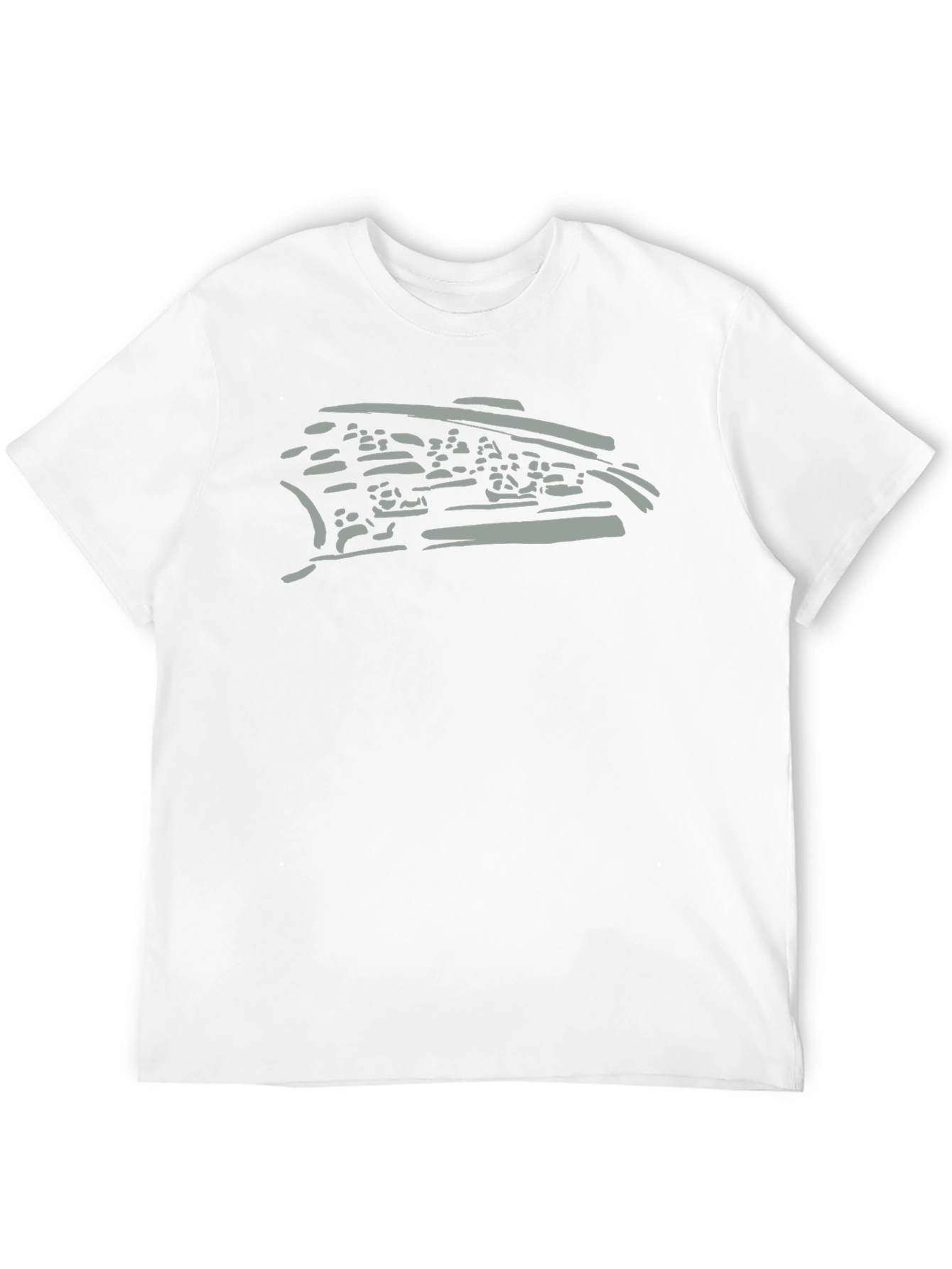 Black Graphic Tee - Abstract Print