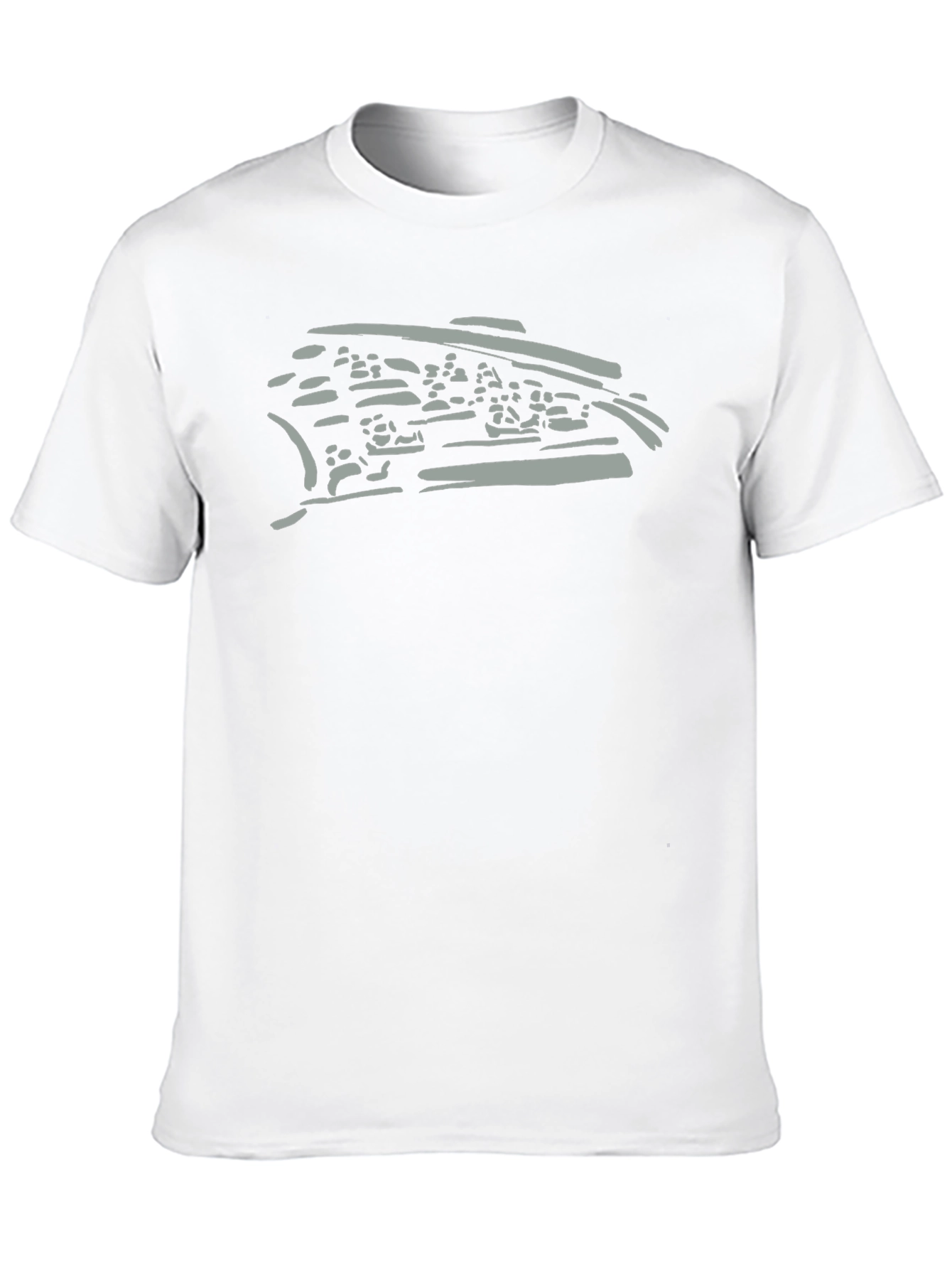 Black Graphic Tee - Abstract Print