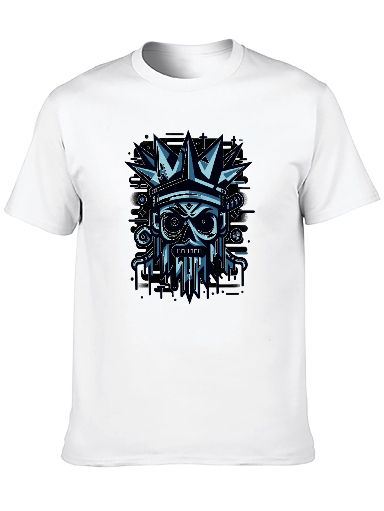 Crown Skull Graphic Tee - Modern Art Shirt