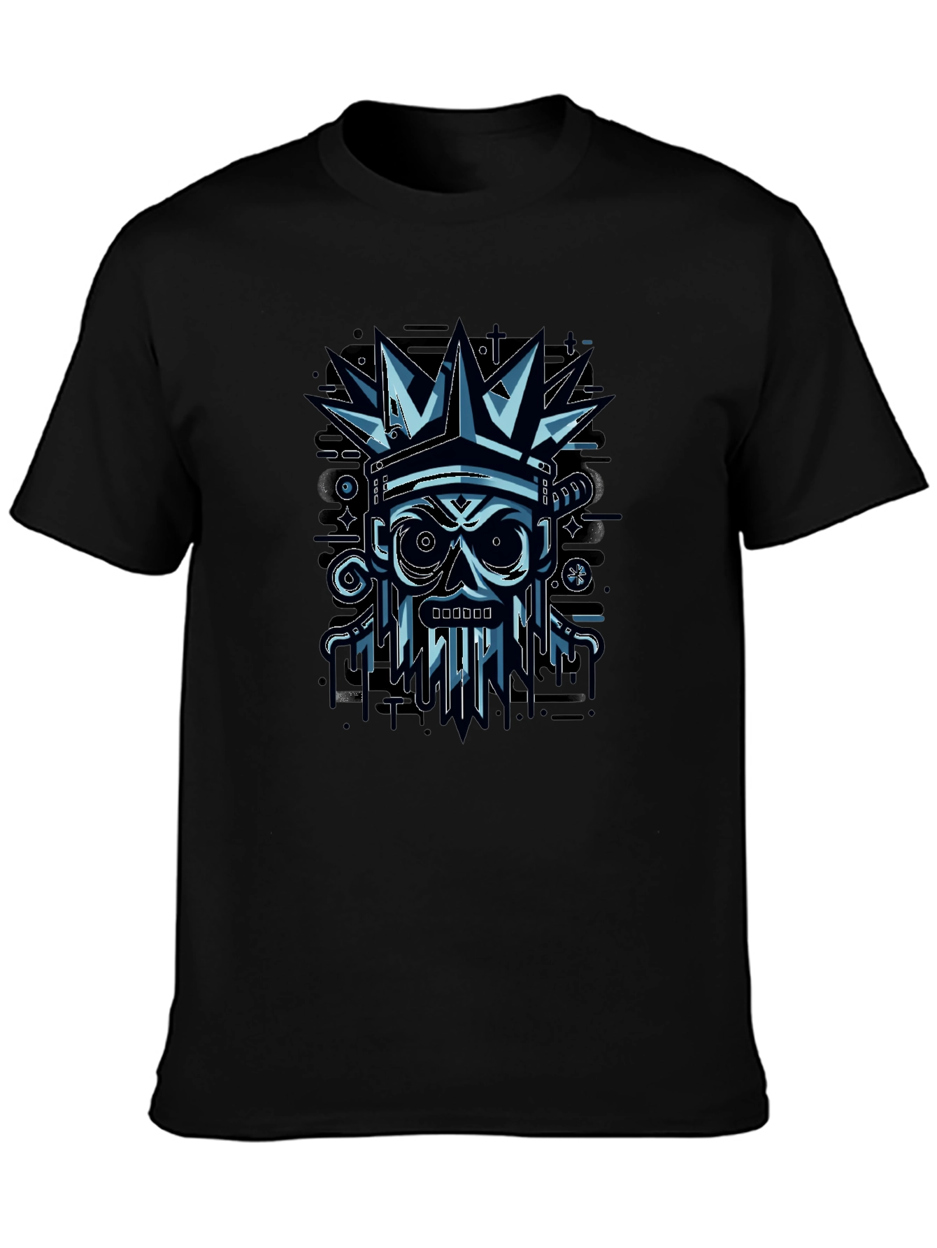 Crown Skull Graphic Tee - Modern Art Shirt