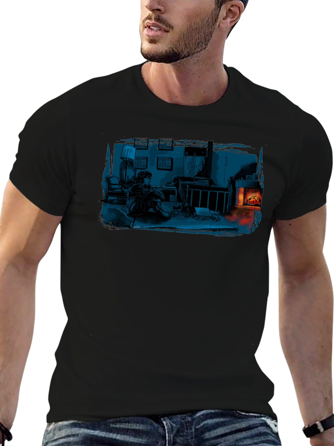 Cozy Fireplace Graphic Tee