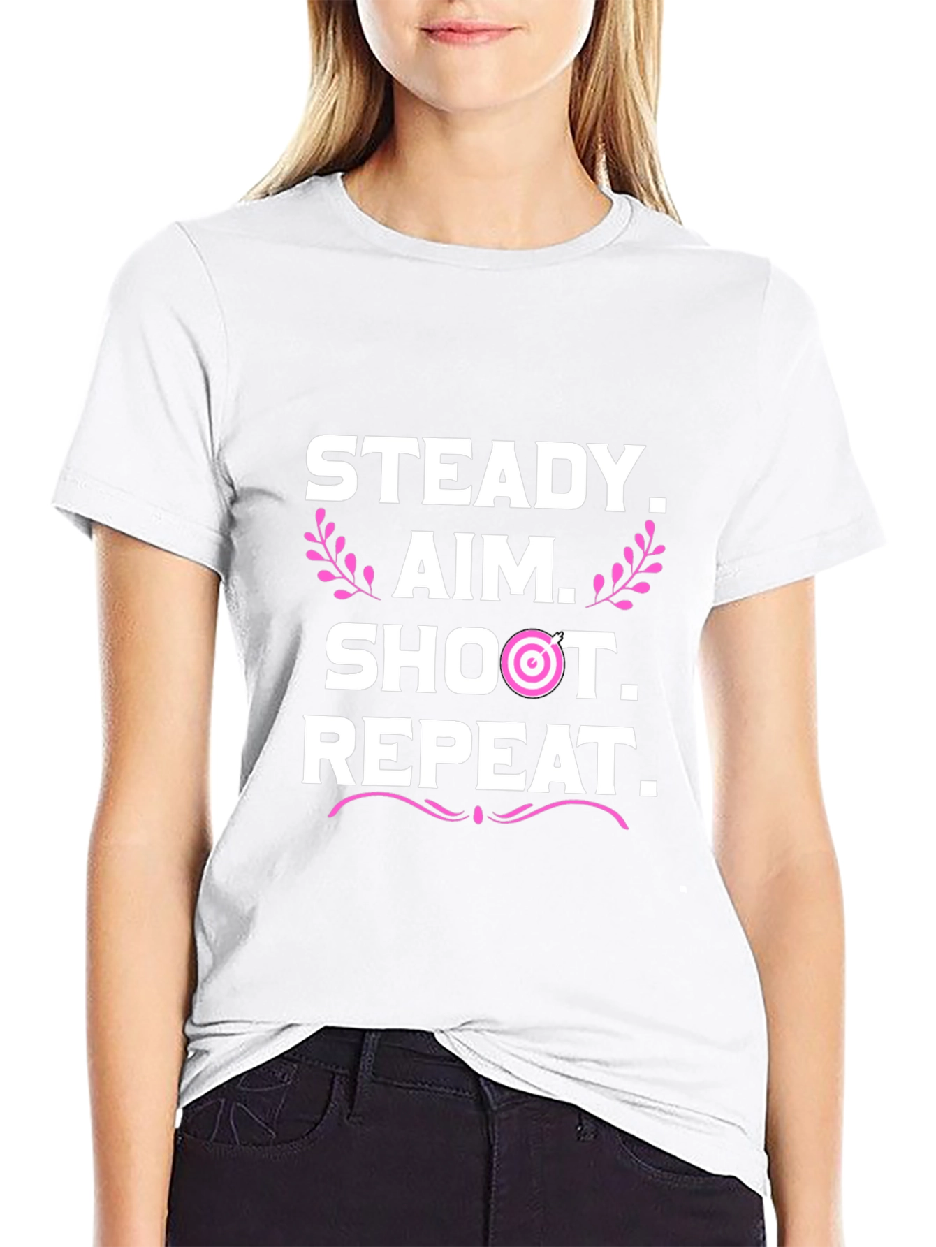 Steady Aim Shoot Repeat Graphic Tee