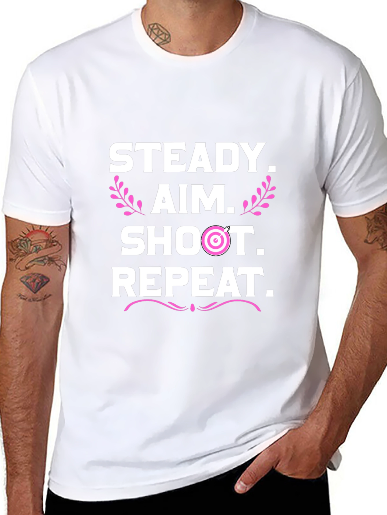 Steady Aim Shoot Repeat Graphic Tee