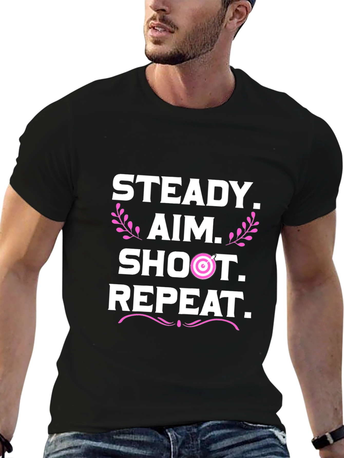 Steady Aim Shoot Repeat Graphic Tee