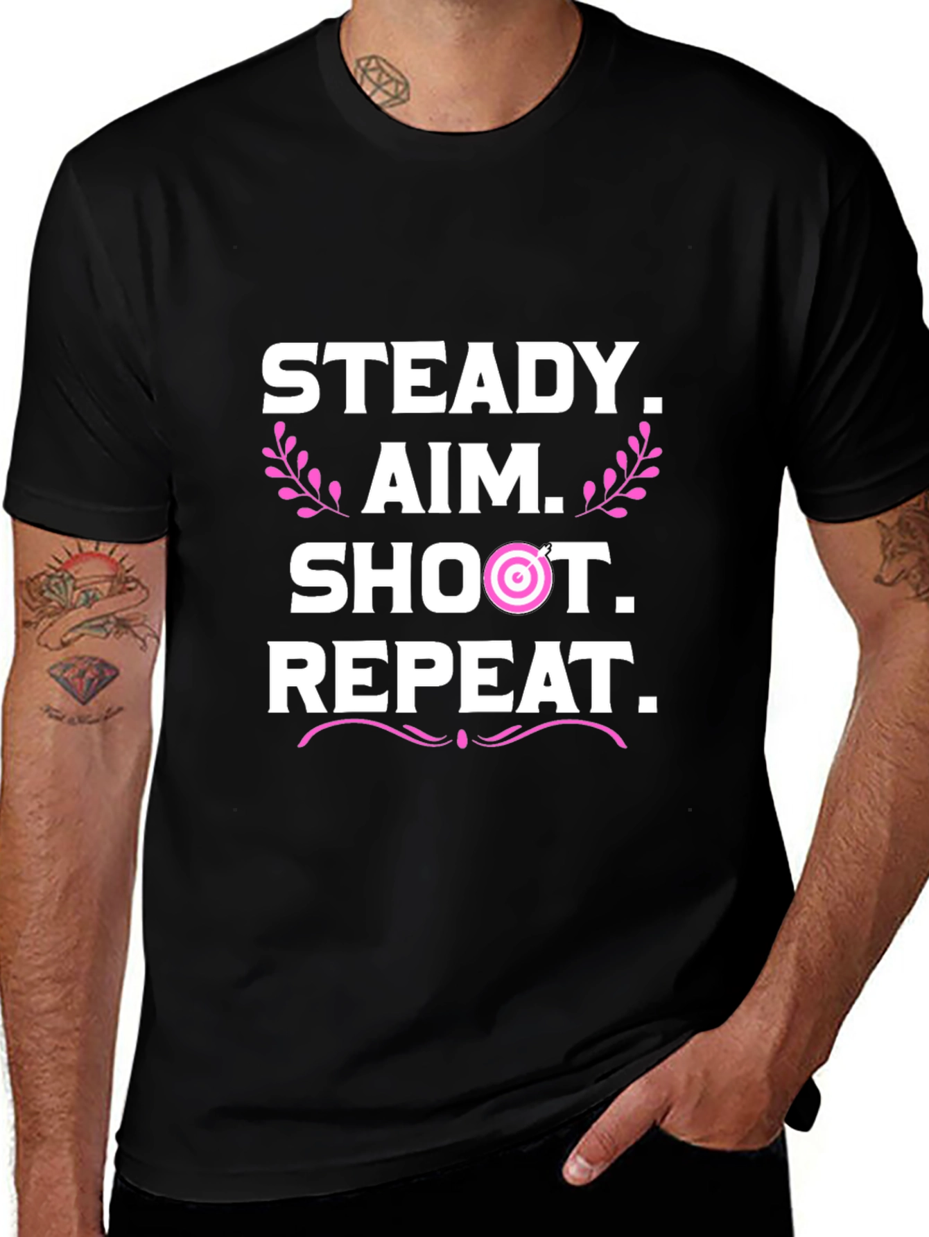 Steady Aim Shoot Repeat Graphic Tee