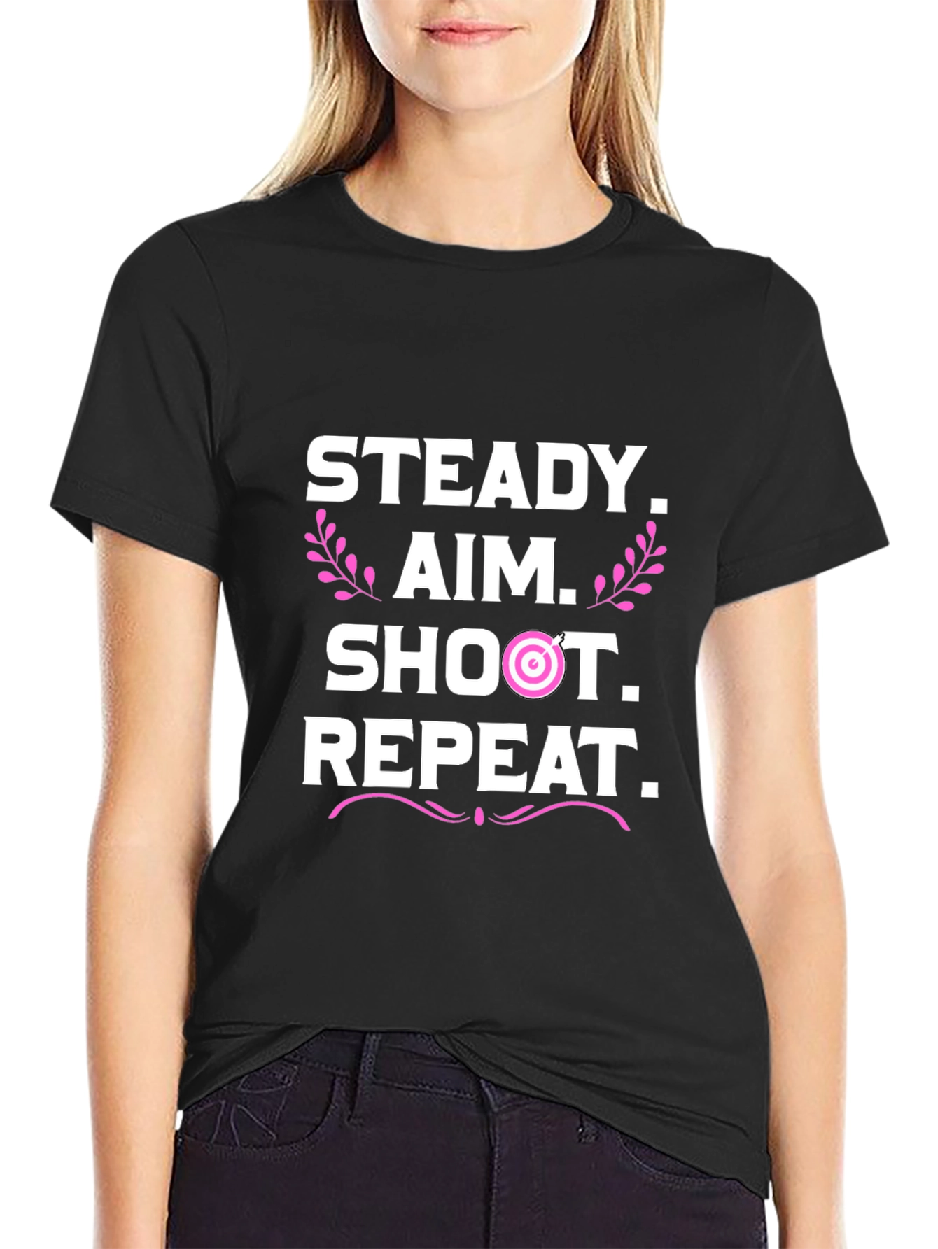 Steady Aim Shoot Repeat Graphic Tee